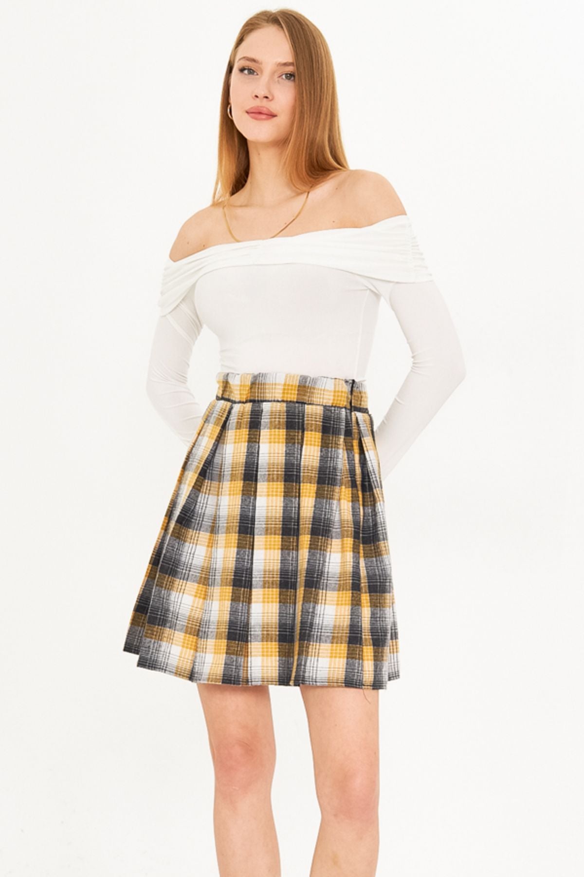 WOMEN'S YELLOW ECOSE SHORT KLOŞ SKIN ARM-22K001014