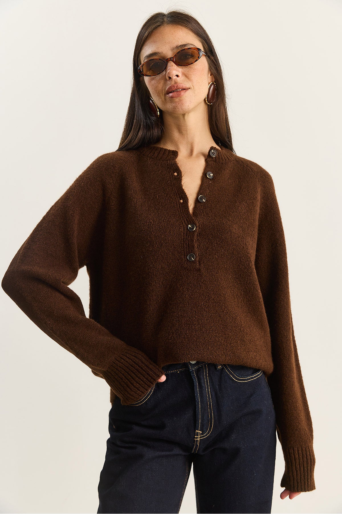 Women's 5 Button Sweater 20251114