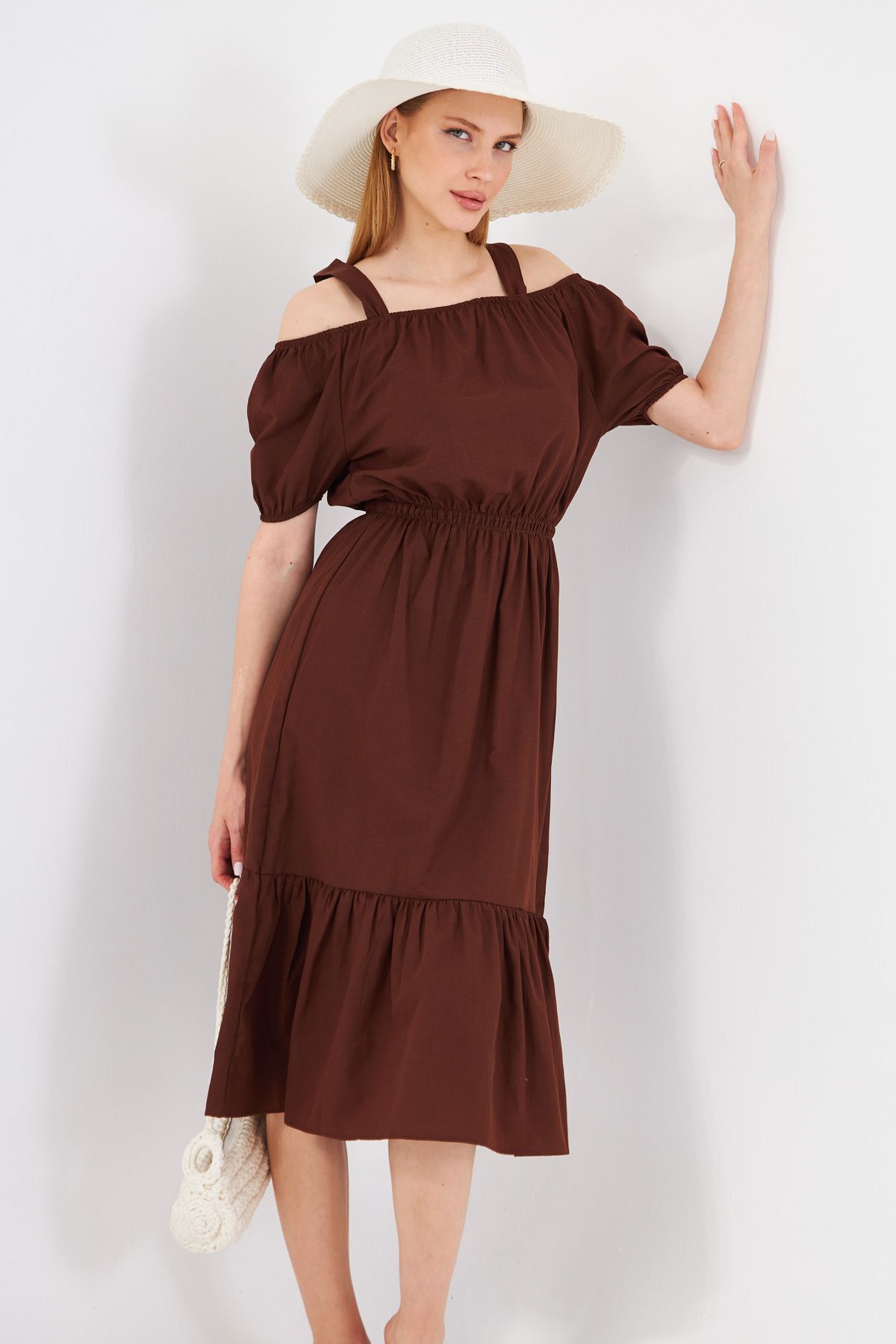 WOMEN'S COFFEE WALL WALL HANDLED DRESS ARM-21K001214