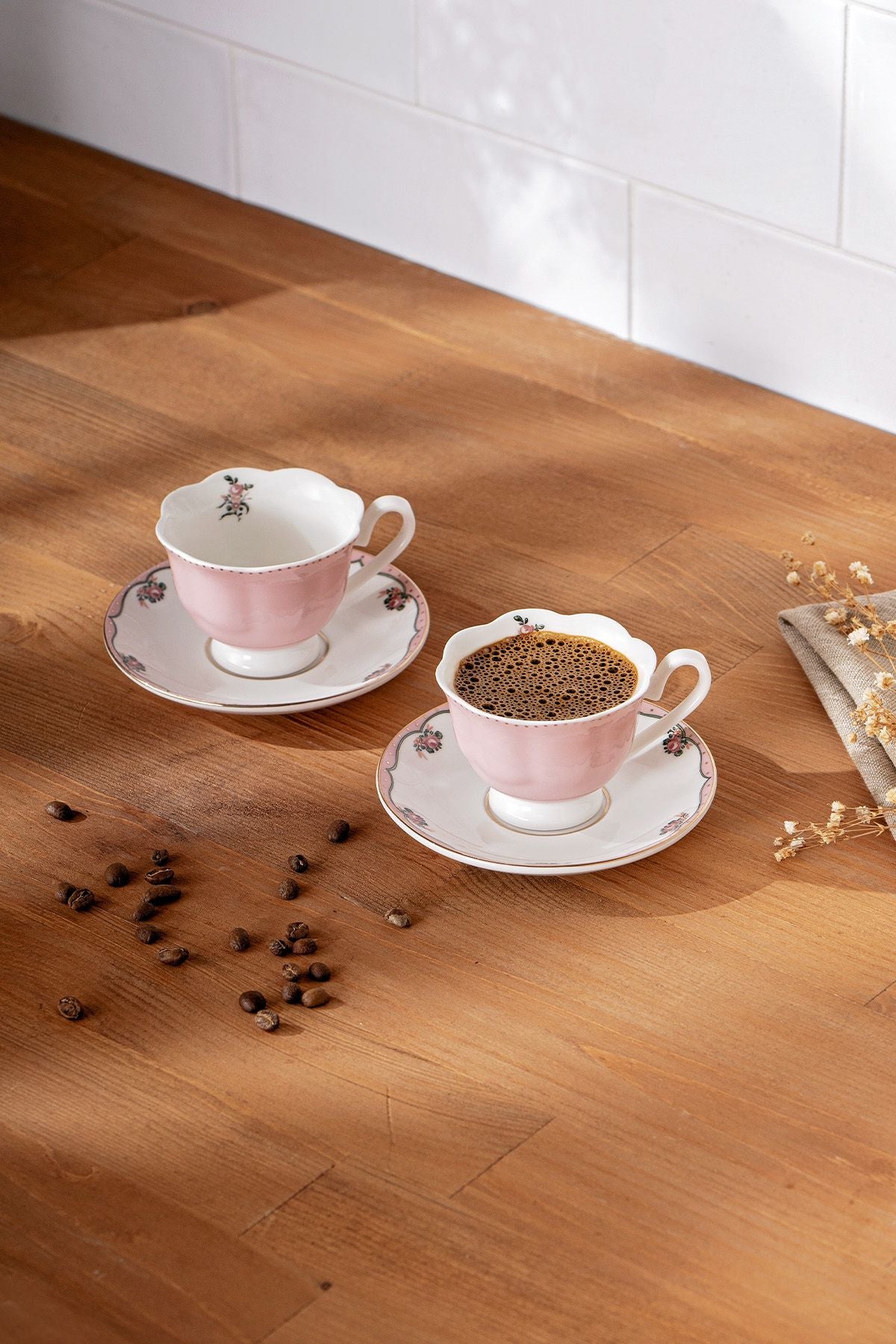 Romantic 2 -person new bone coffee cup set 90 ml