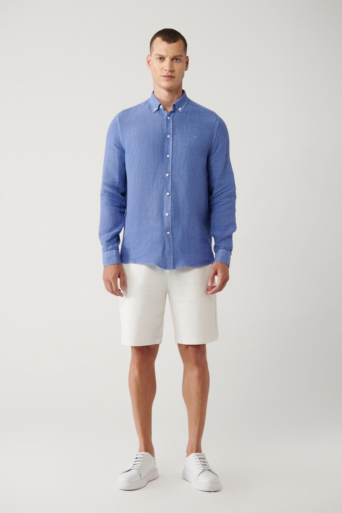 Men's Ecru Side Pocket Jacquard Short A41y3634