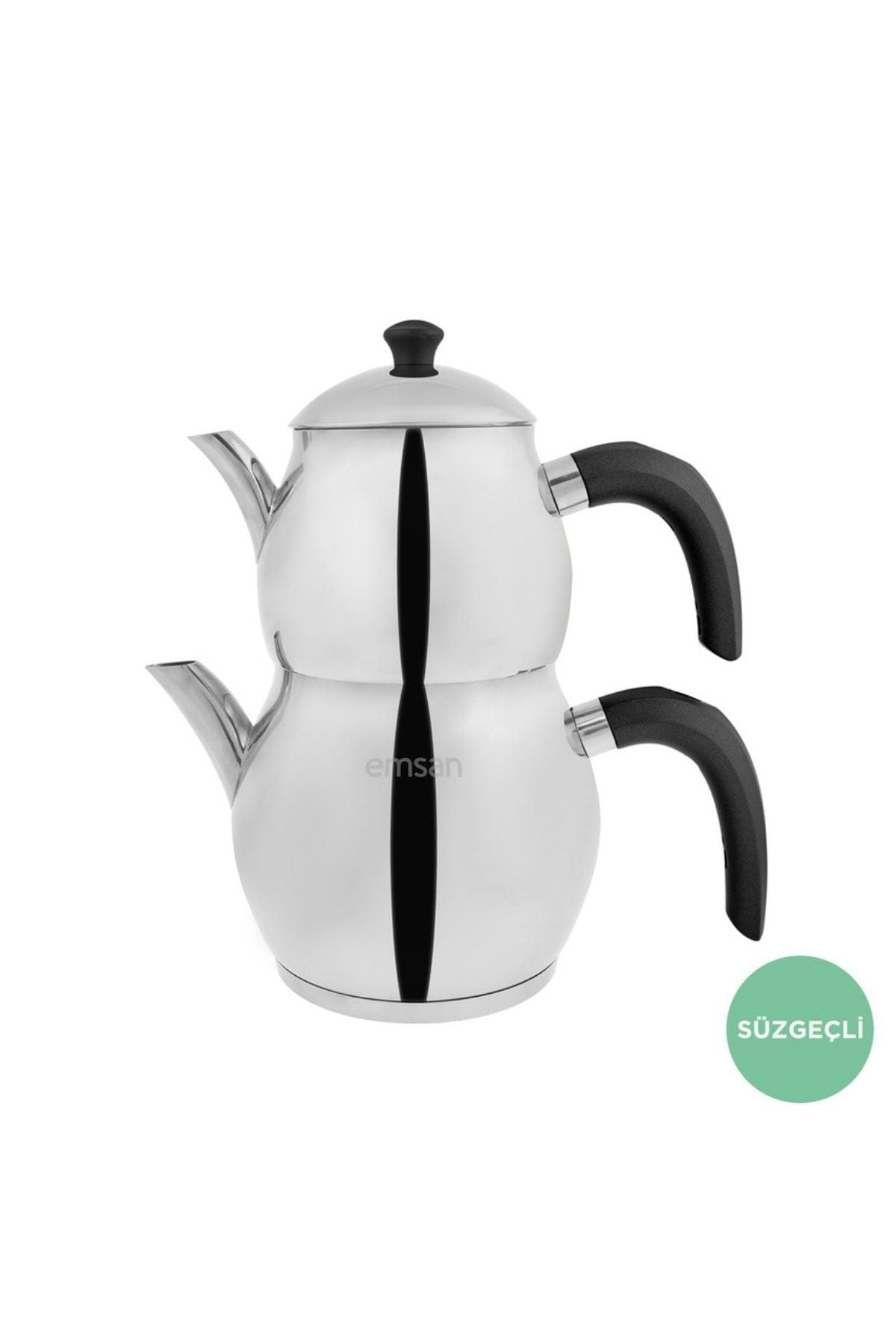 Cemre Maxi Black Teapot Set