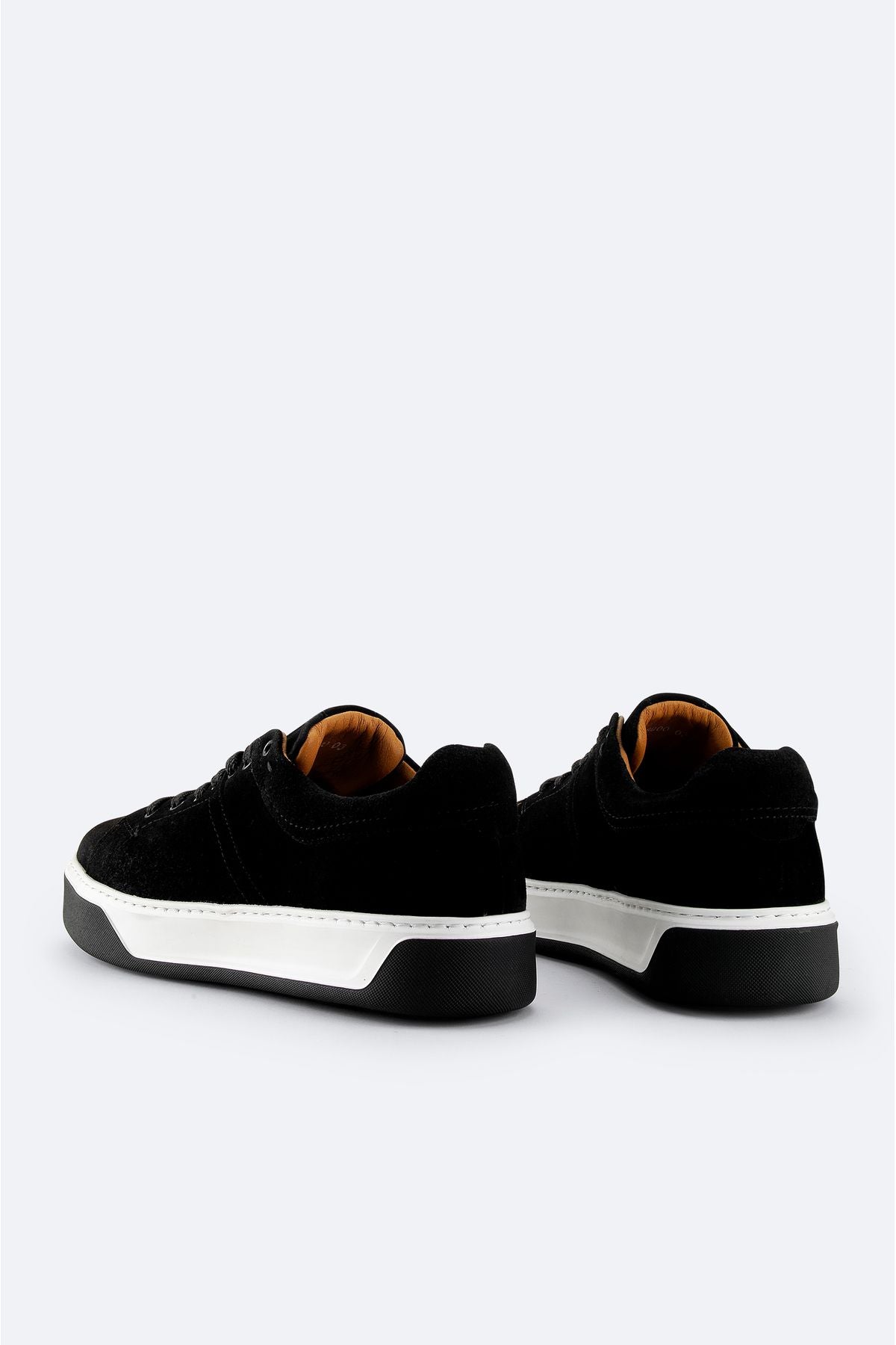 Men's Black 100 %Leather Lace Flexible Base Casual Shoes A42Y8000
