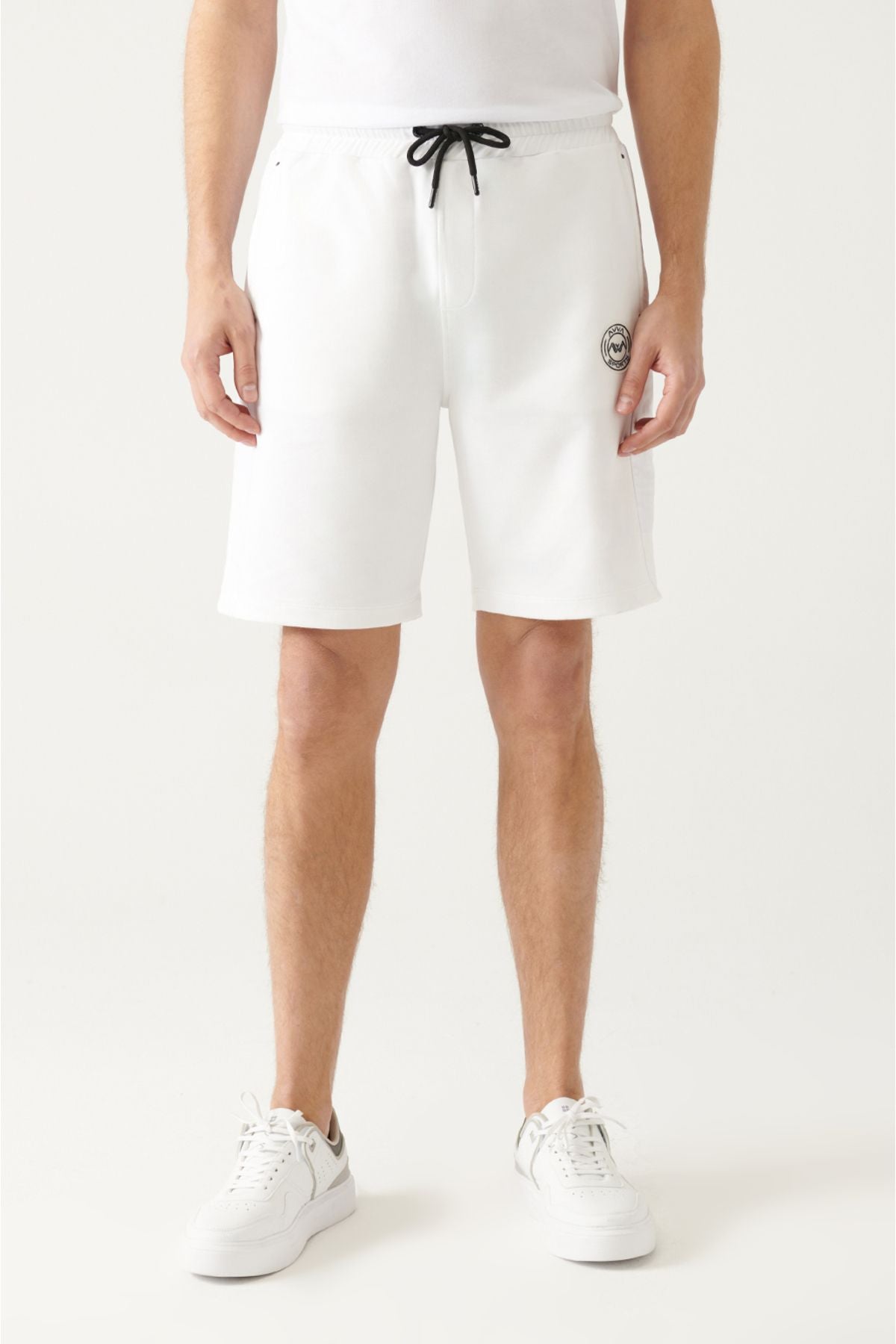 Men's white side pocket printed shorts A31y3630
