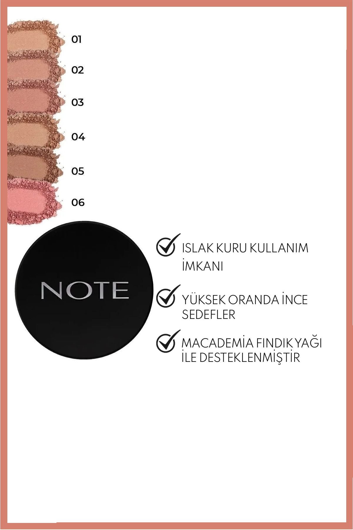 Baked Blusher glittering baked dust blush - 06 Hot Rose