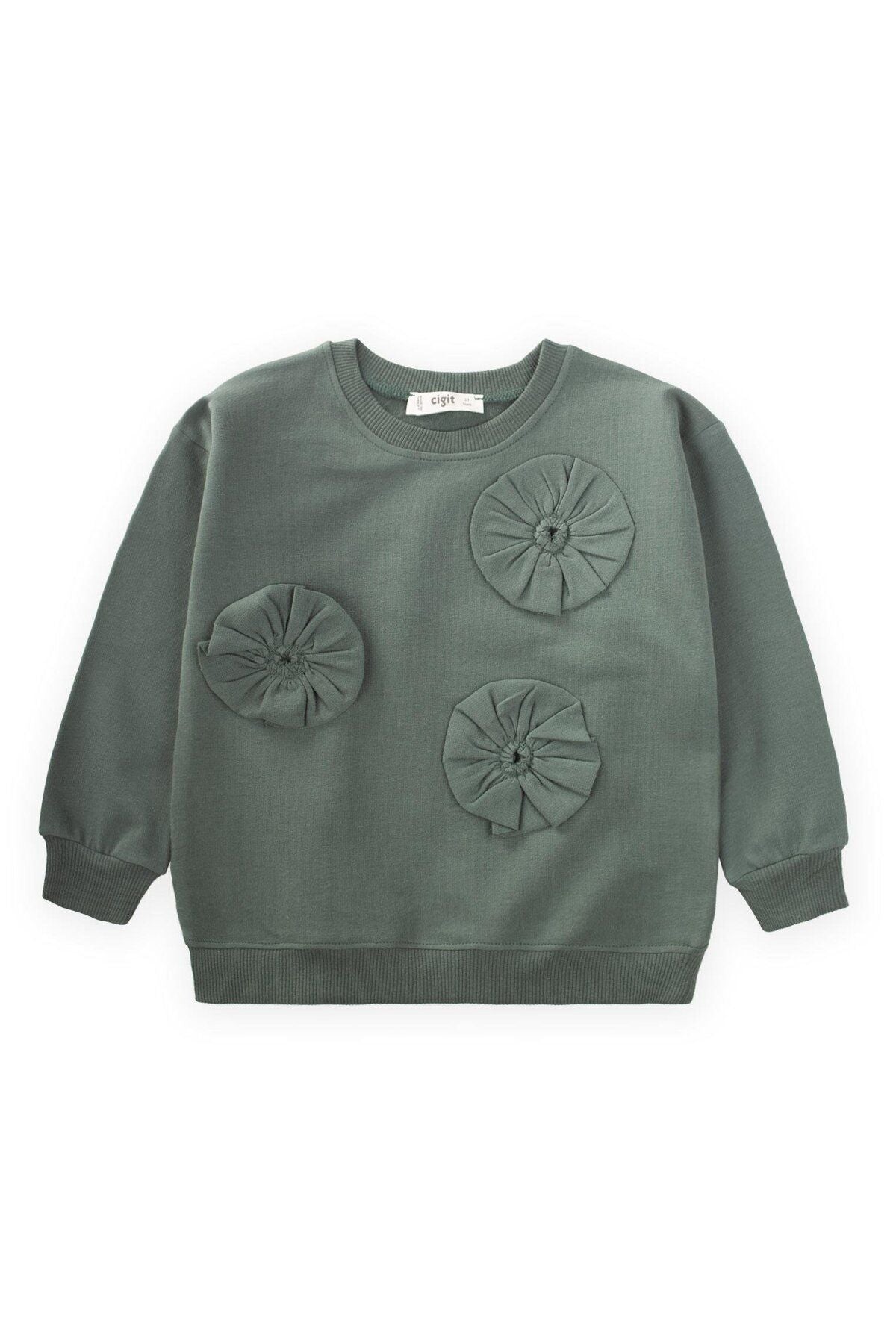 SWEATSHIRT 2-10 YEARS KHAKI YEŞİL