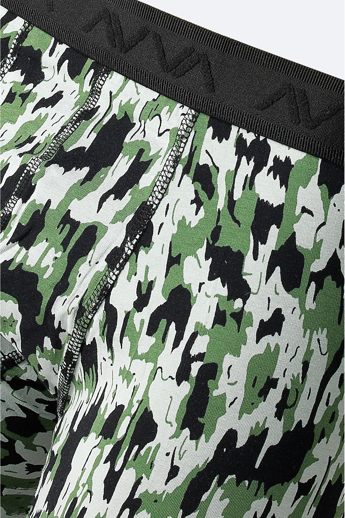 Male Khaki Camouflage Patterned Single Boxer A42y9530