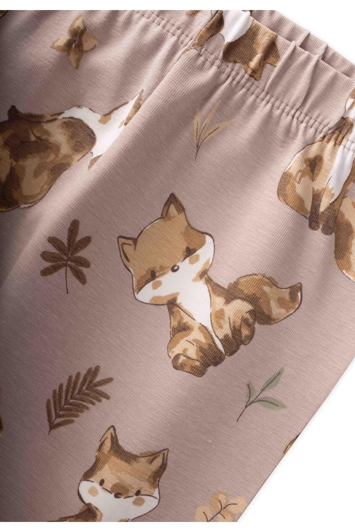 Patterned tights 1-8 age fox pattern