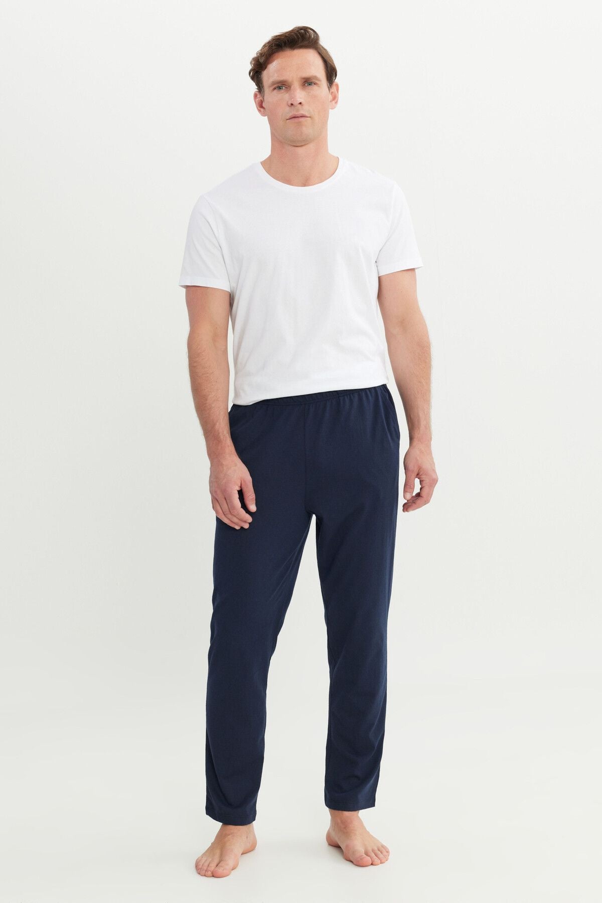 Men's Navy Blue Cotton Standard Fit Pajam