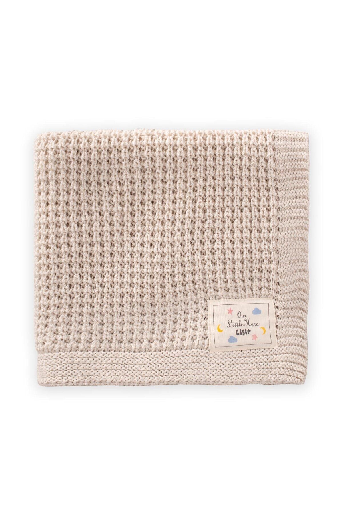 Thessaloniki knitwear blanket 80x100 (+/- 5 cm) Stone