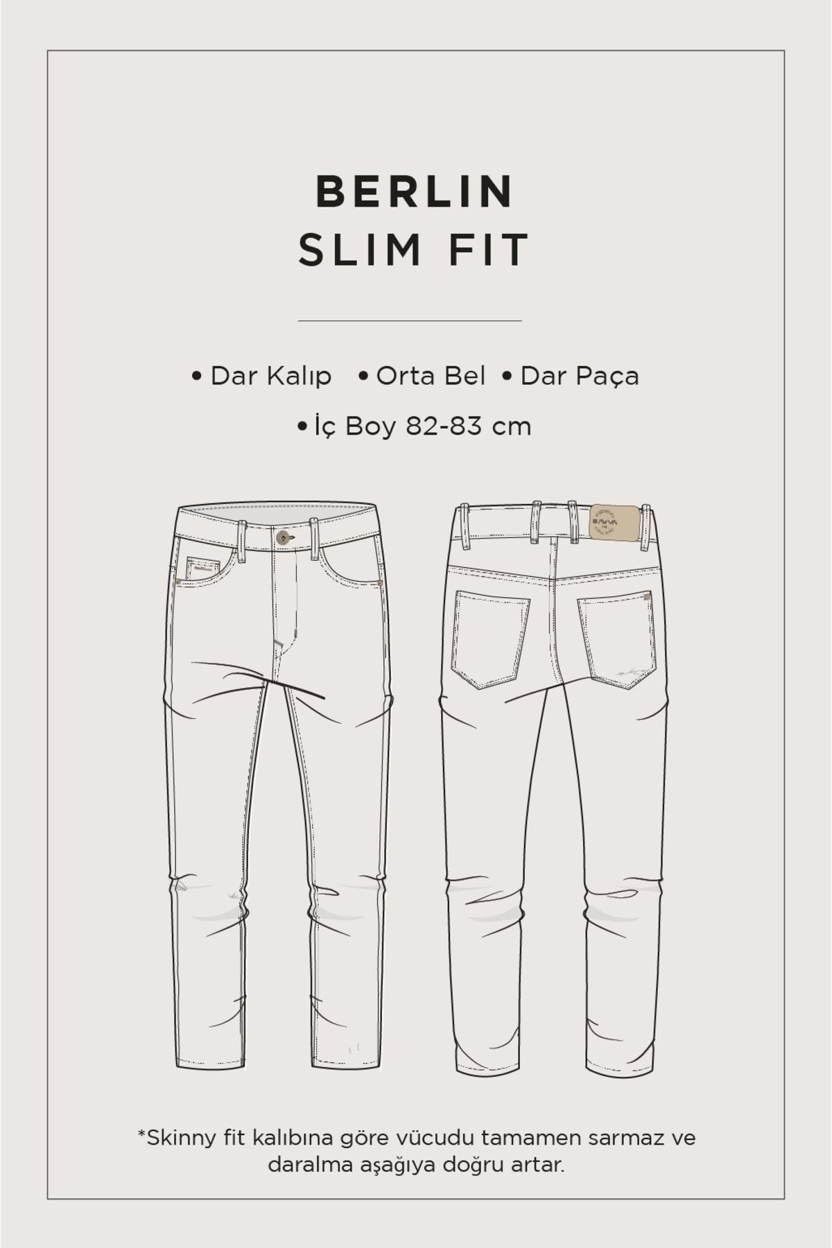 Male Khaki Washing Flexible Berlin Jean Pants A32Y3510