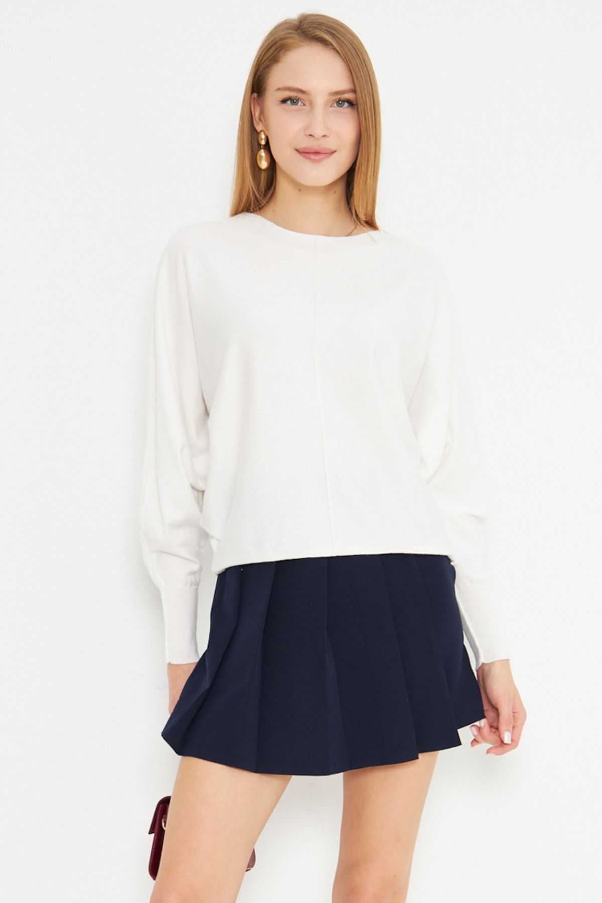 WOMEN WHITE DOK BROTHER BY ARM FINE KNIT