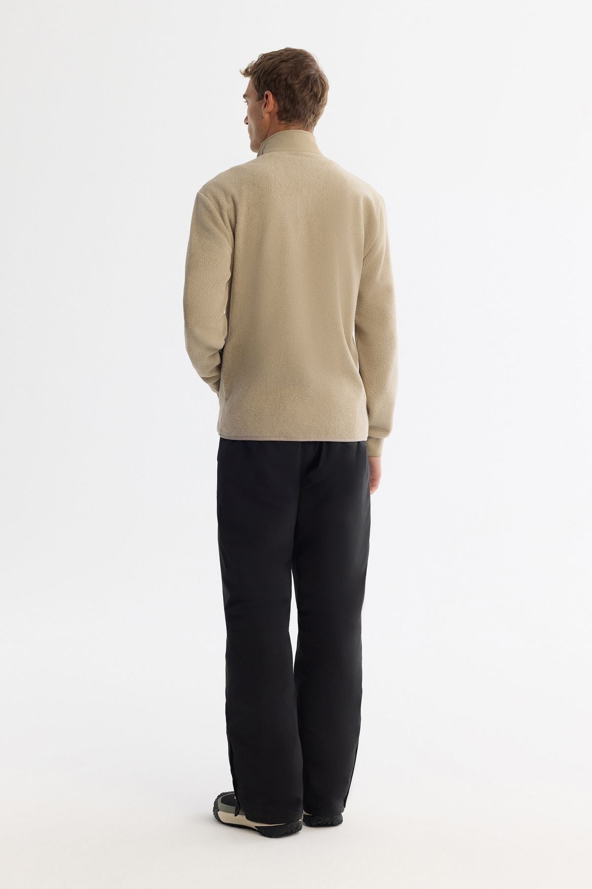Men's mink -resistant vertical -collar printed zipper with zipper