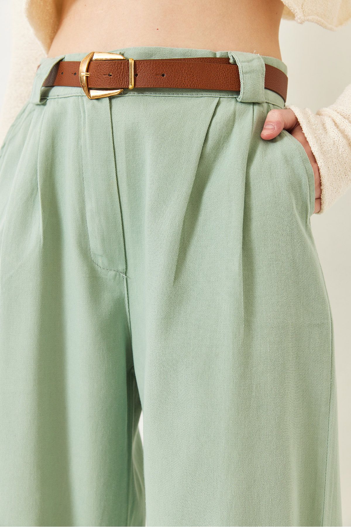 Female Better Thick Bridge Gabardin Trousers 3933 60251320