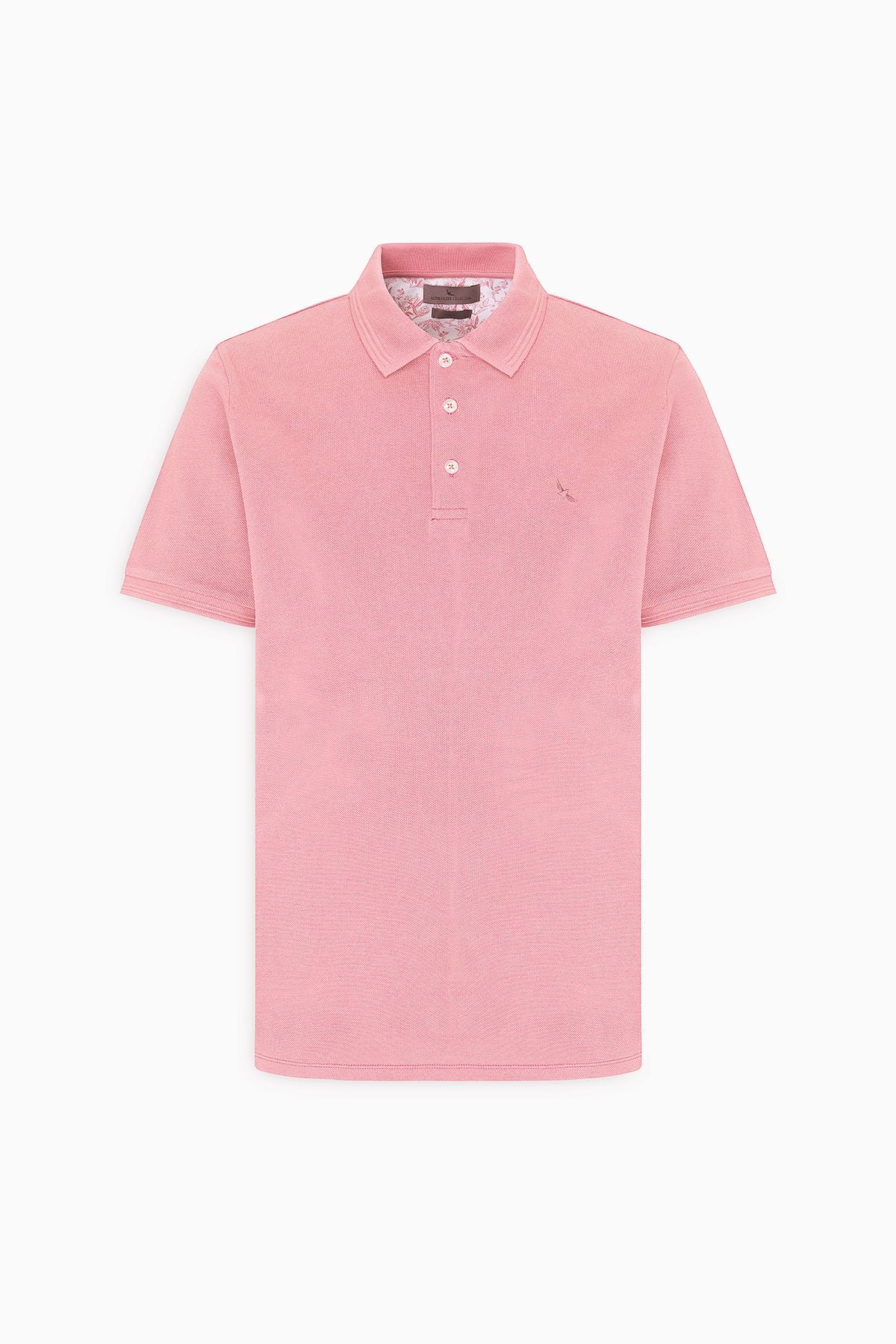 Men's rose dry slim fit narrow cut polo collar 100 %cotton short sleeve t -shirt