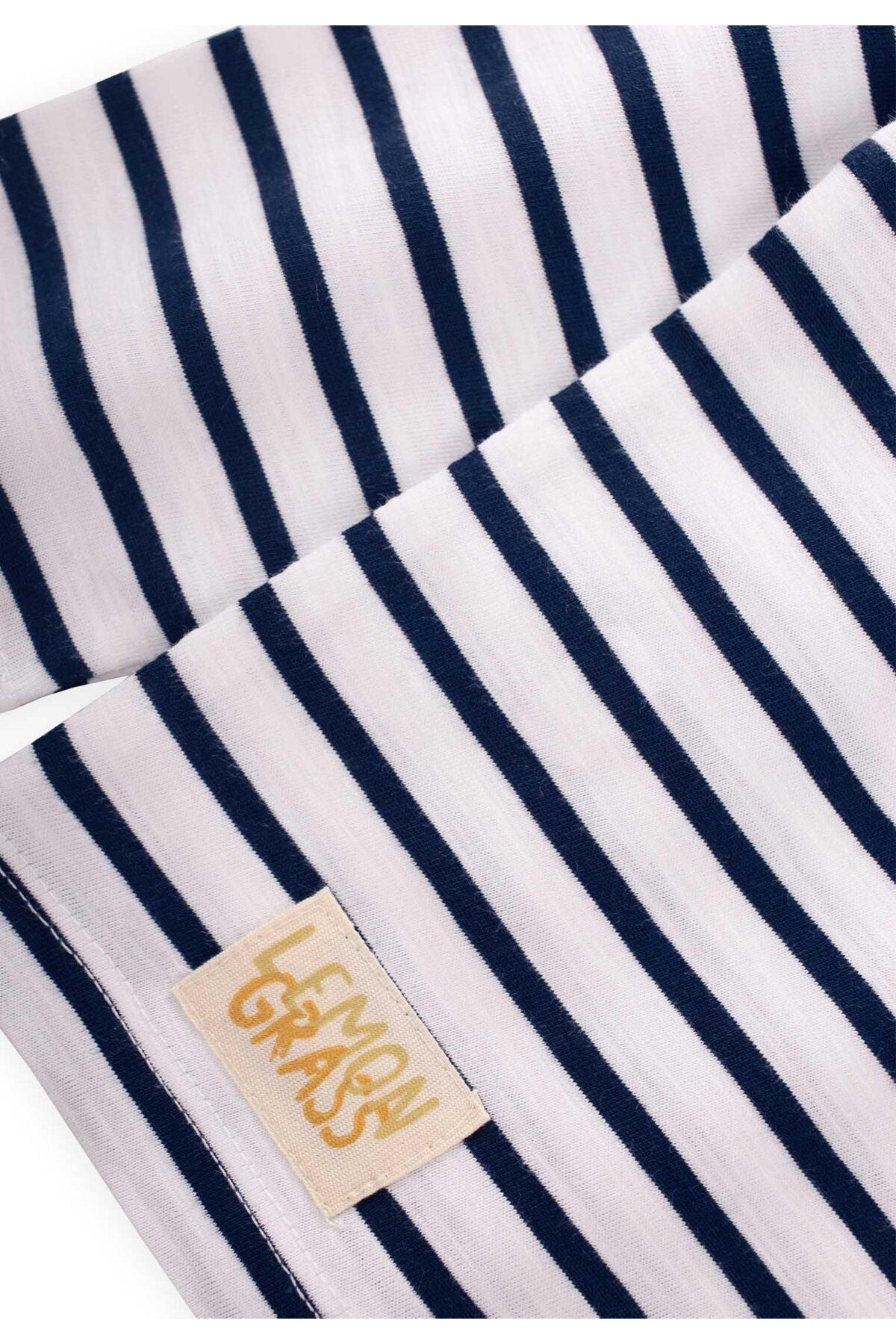 Striped seasonal t-shift 1-10 years old navy blue