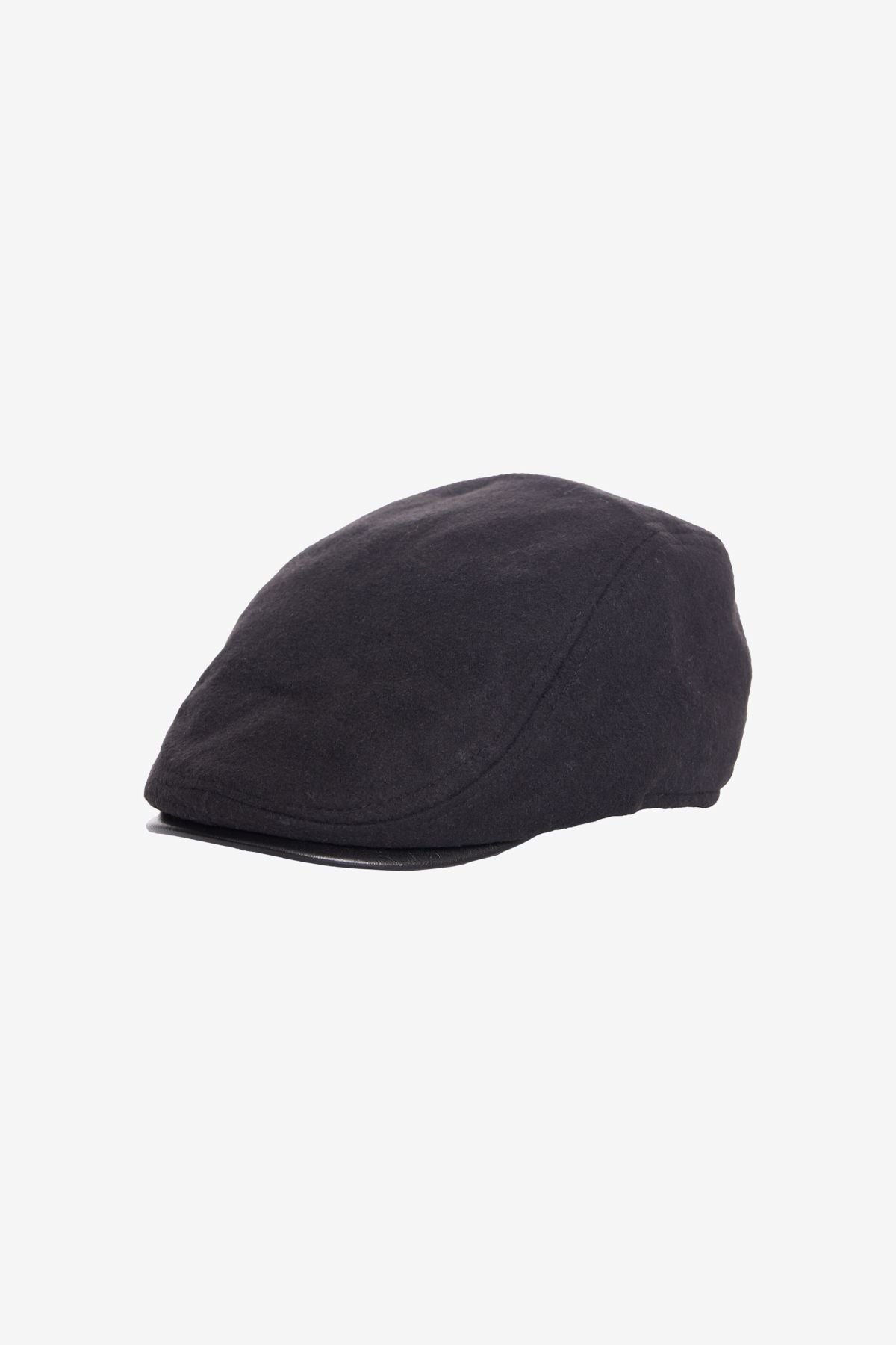 Men's black cotton helmet hat