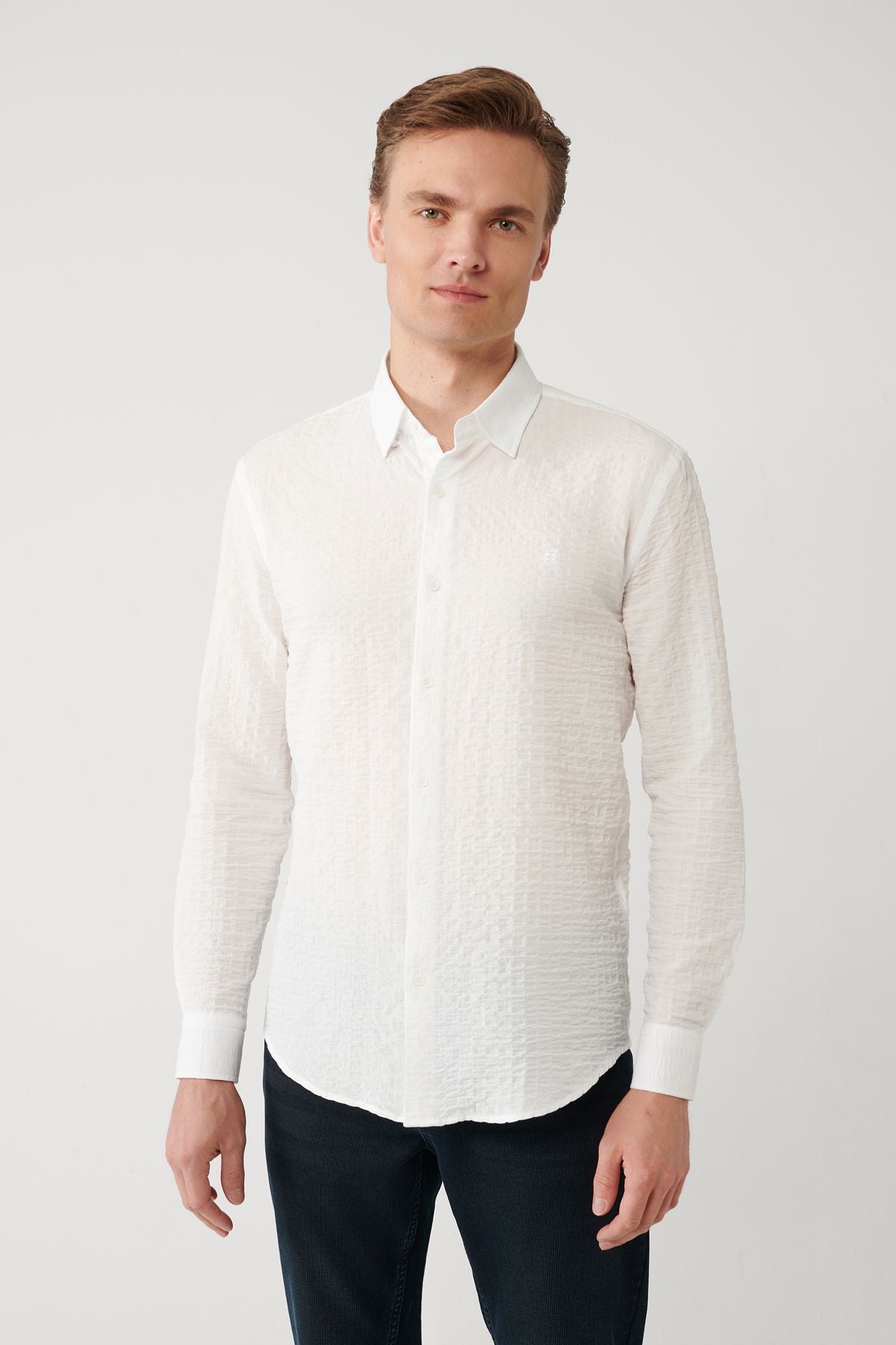 Men's White British British Wafer shirt A41y2060