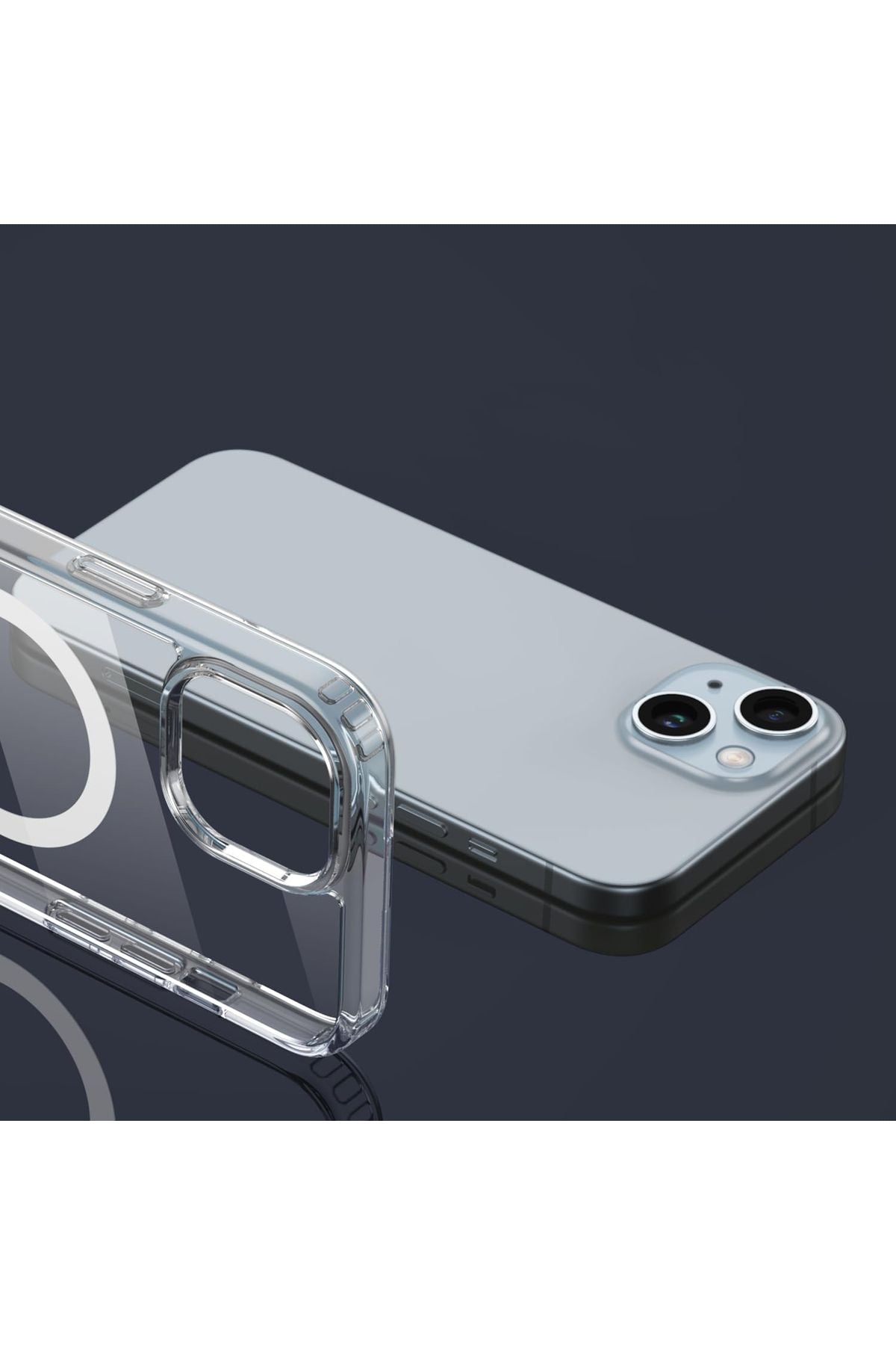 iPhone 15 plus compatible real magsafe featured hard transparent case