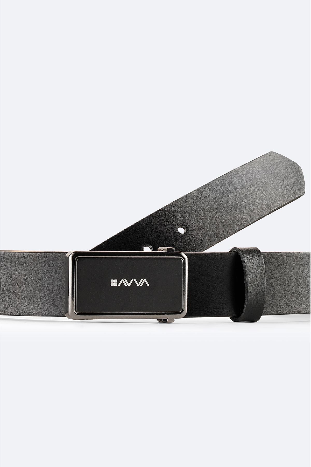 Men's Black Leather Belt A42y9303