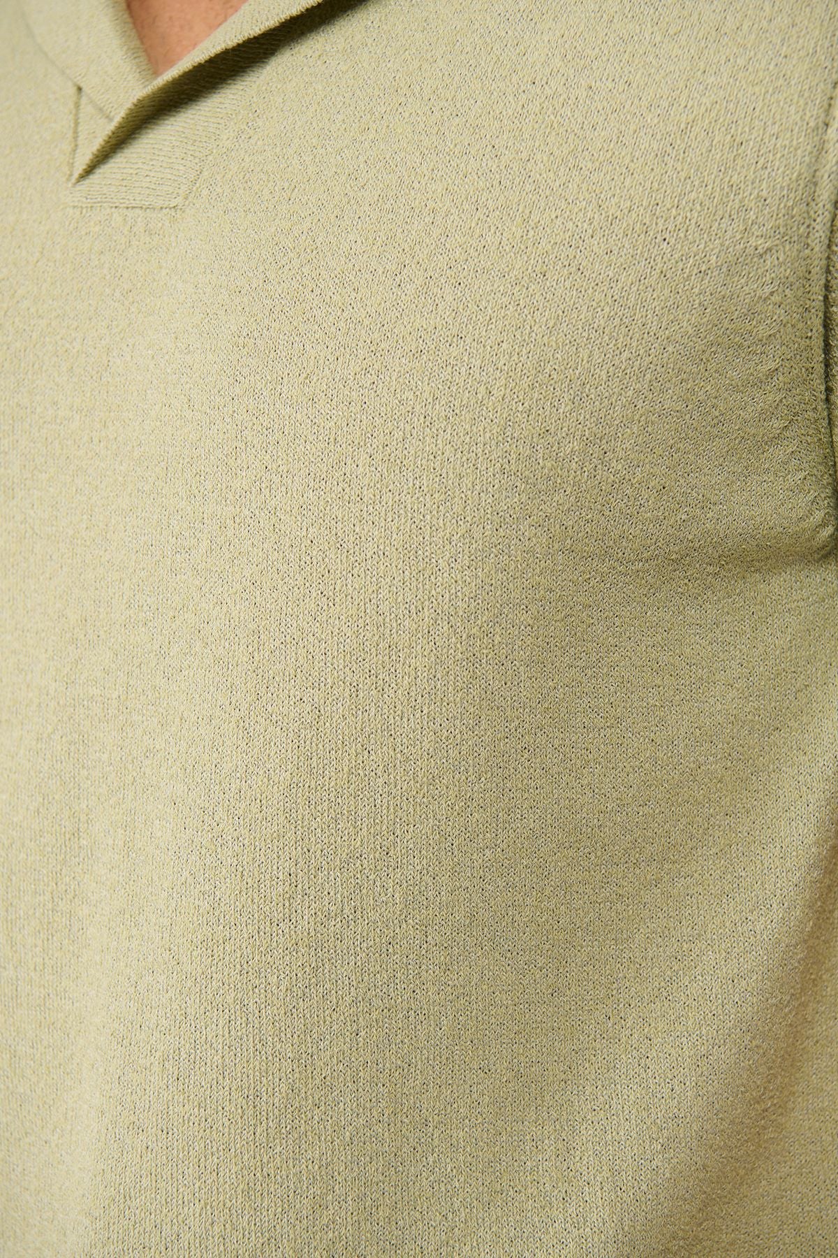 Men's Open Khaki Aum Yaka textured knitwear T-shirt A41y5066