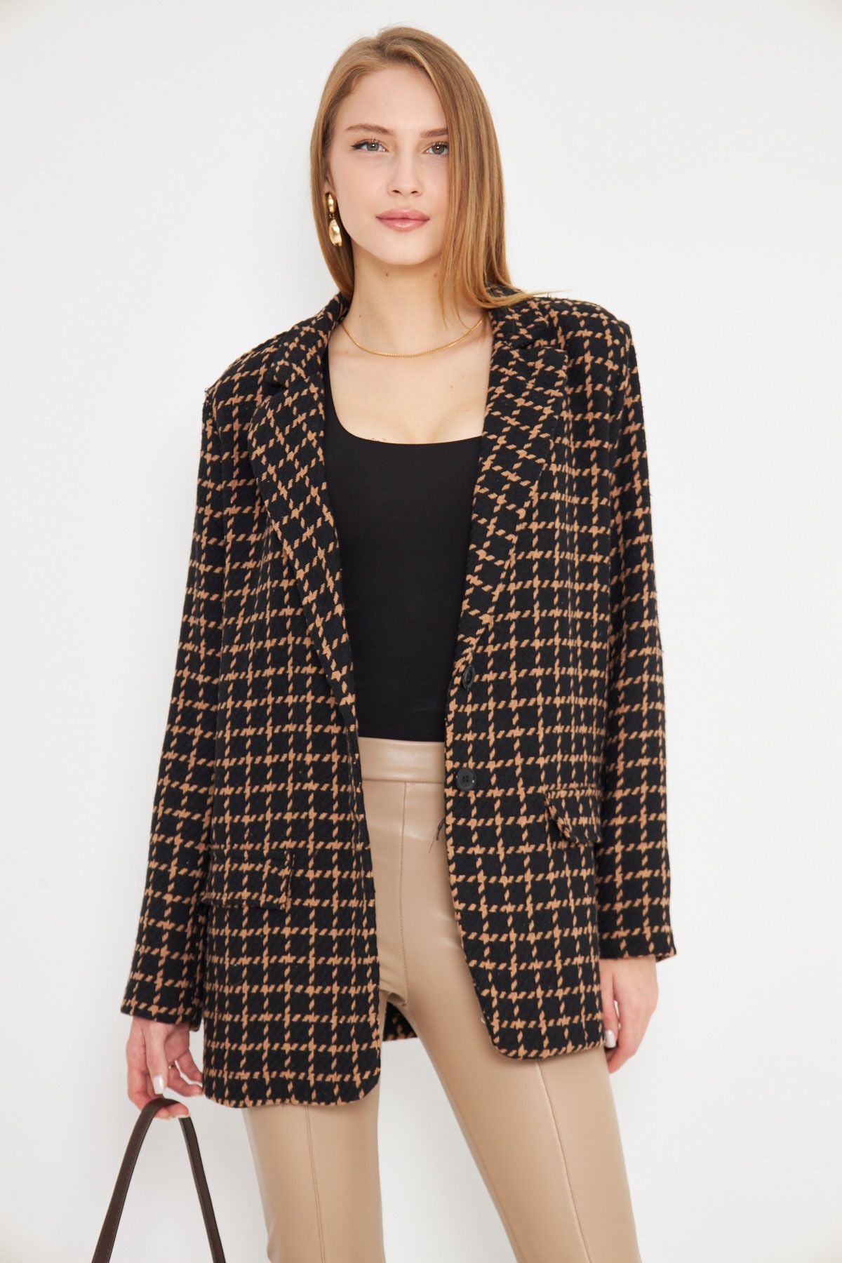 Female mink men's collar pocket lid with a homeland overwheeling jacket ARM-25K00106060
