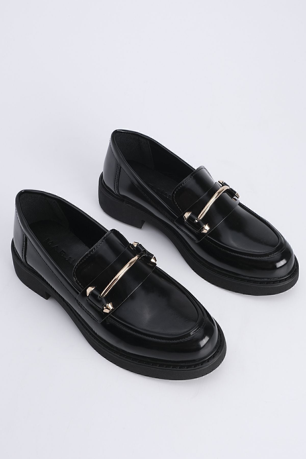 Woman Loafer Makosen Casual Buckled Daily Shoes Forye Black Opening