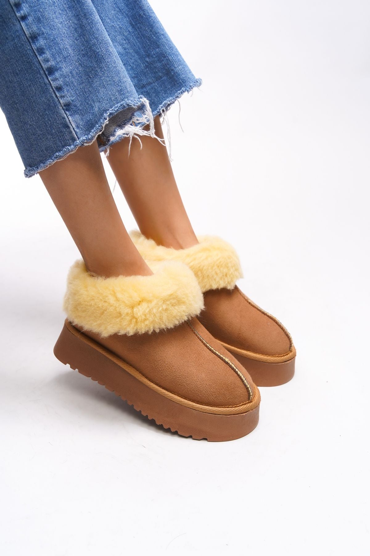 Lolath Female High Based Fur Casual Bot 0012203 Taba
