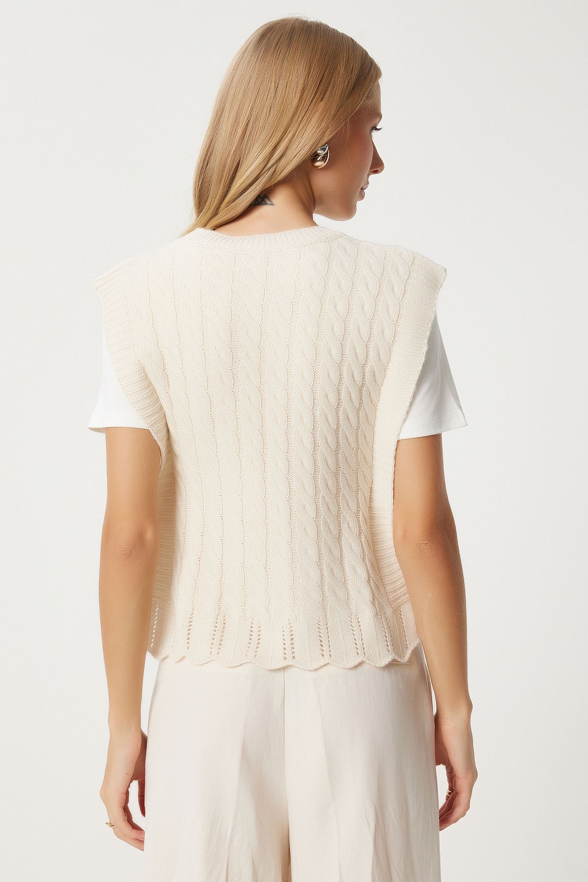 Women's cream -binding hair knit knitwear sweater yy00223