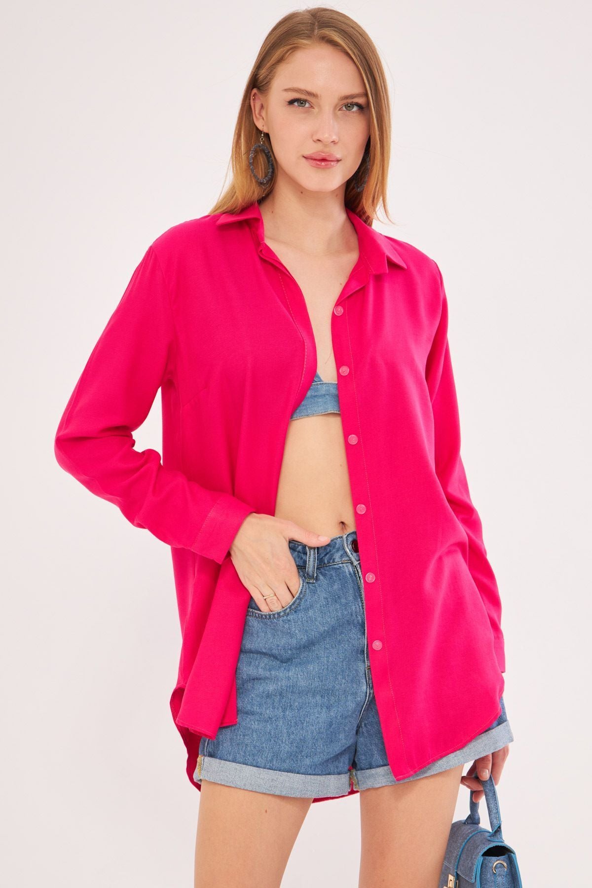 Women's Fuchsia Tunic Shirt ARM-19Y001003