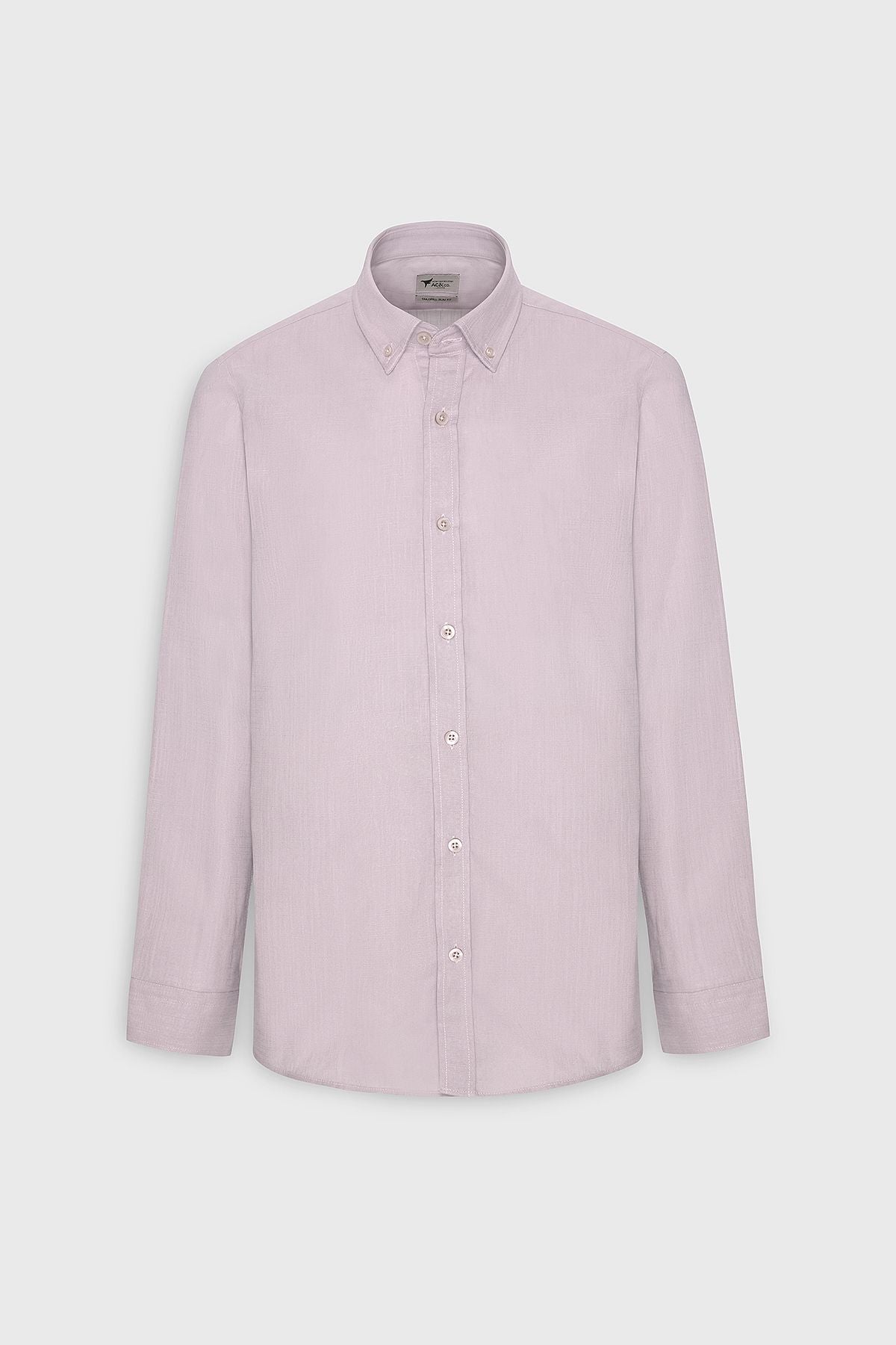 Men's pink 100 %cotton breathing fabric Oxford slim fit button with collar pennant shirt