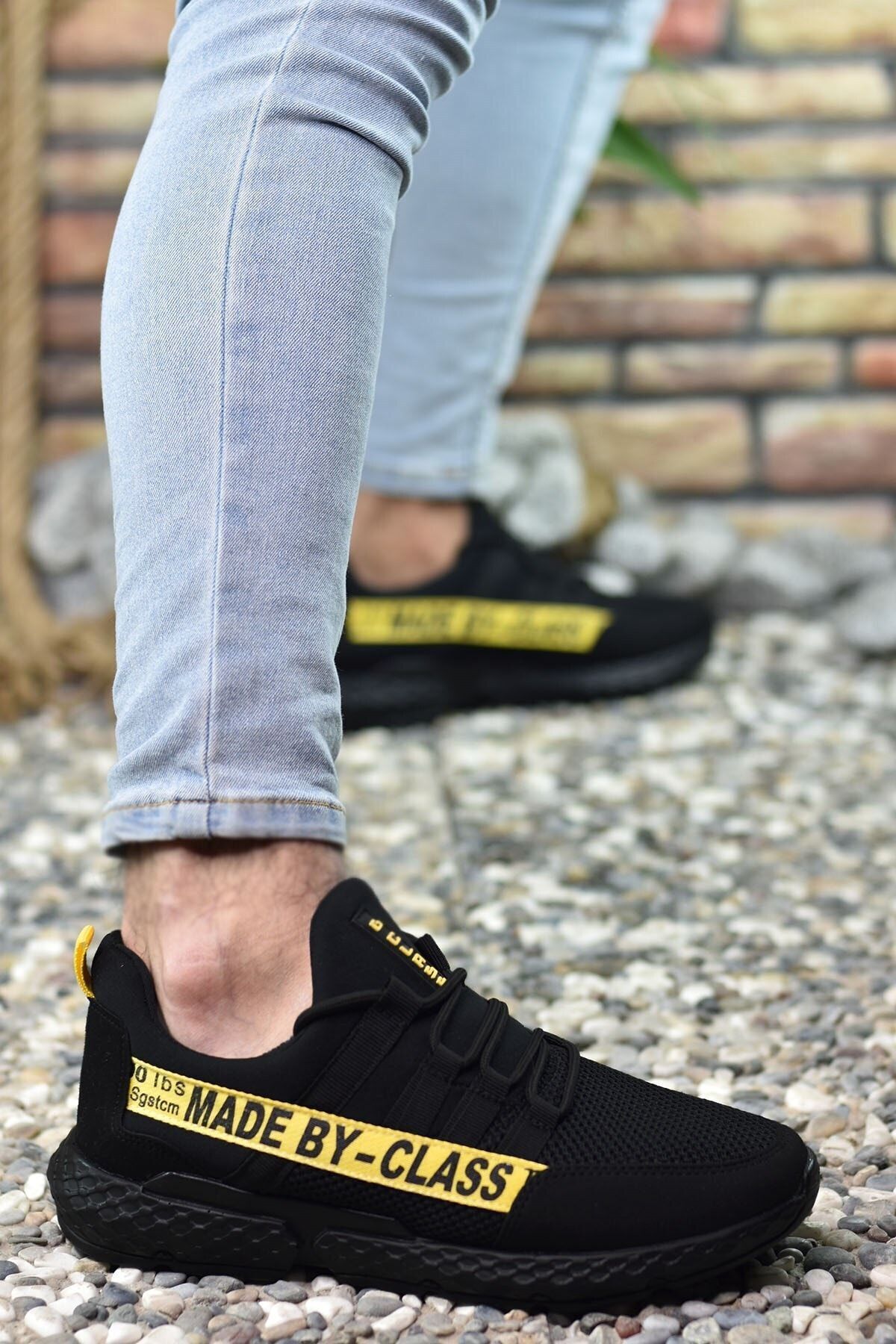 Black Yellow Men's Sneaker