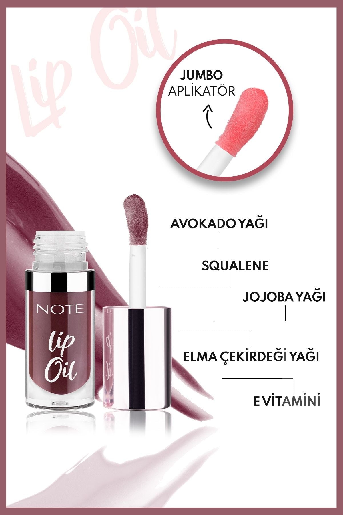 Lip Oil Moisturizer and Grinder Lip Care Oil - 30 Deep Berry - Mor