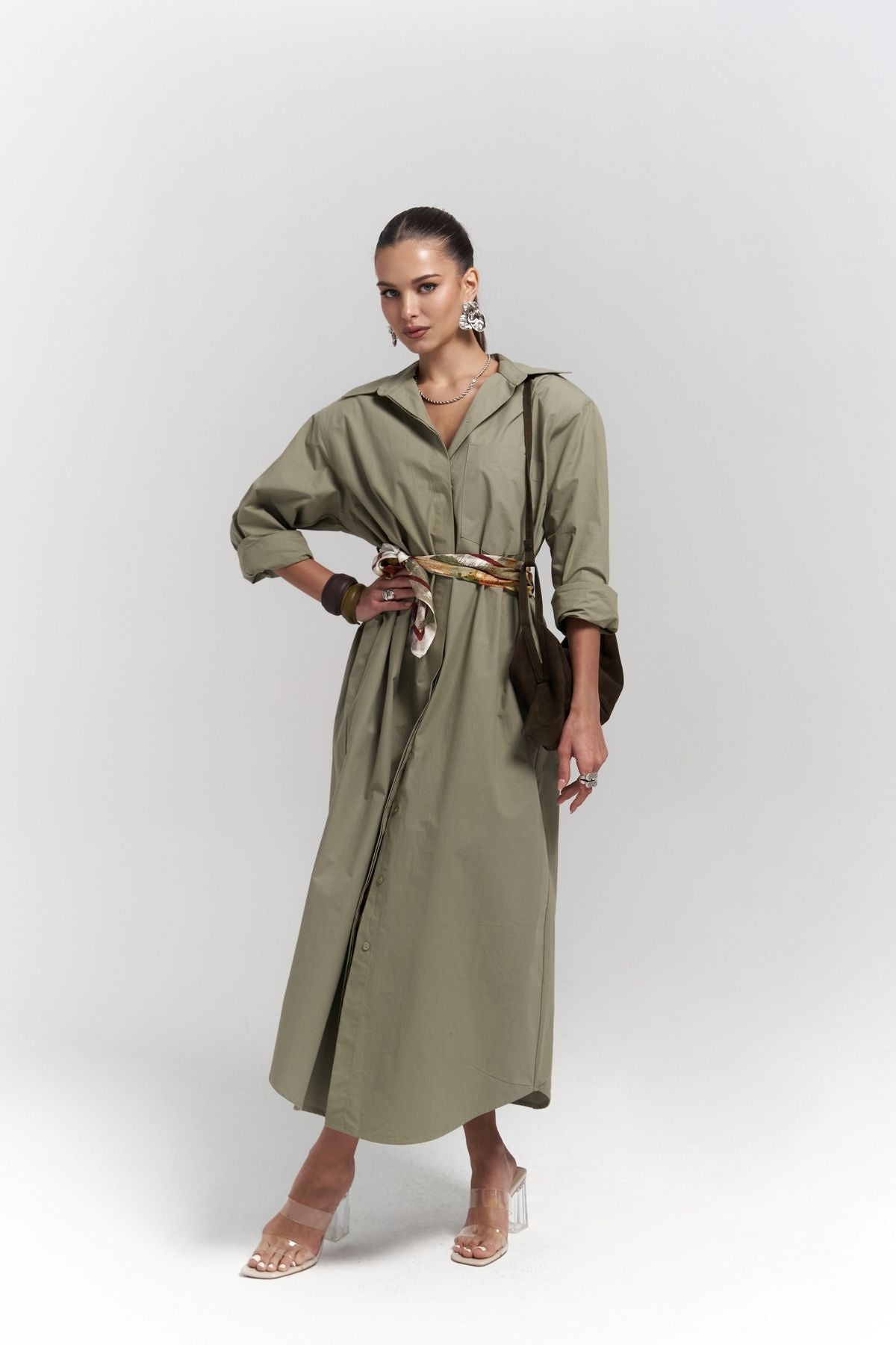 BELSAY TREENCOTOTO KHAKI DRESS