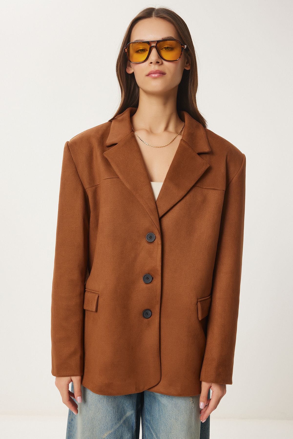 Woman Taba Premium Suede Blazer Jacket FN03443