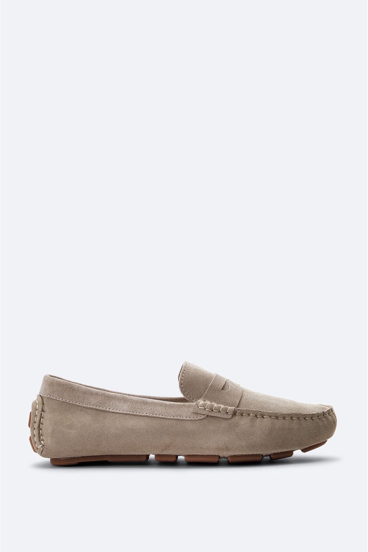 Men's Stone 100 %Suede Loafer Shoes B008001