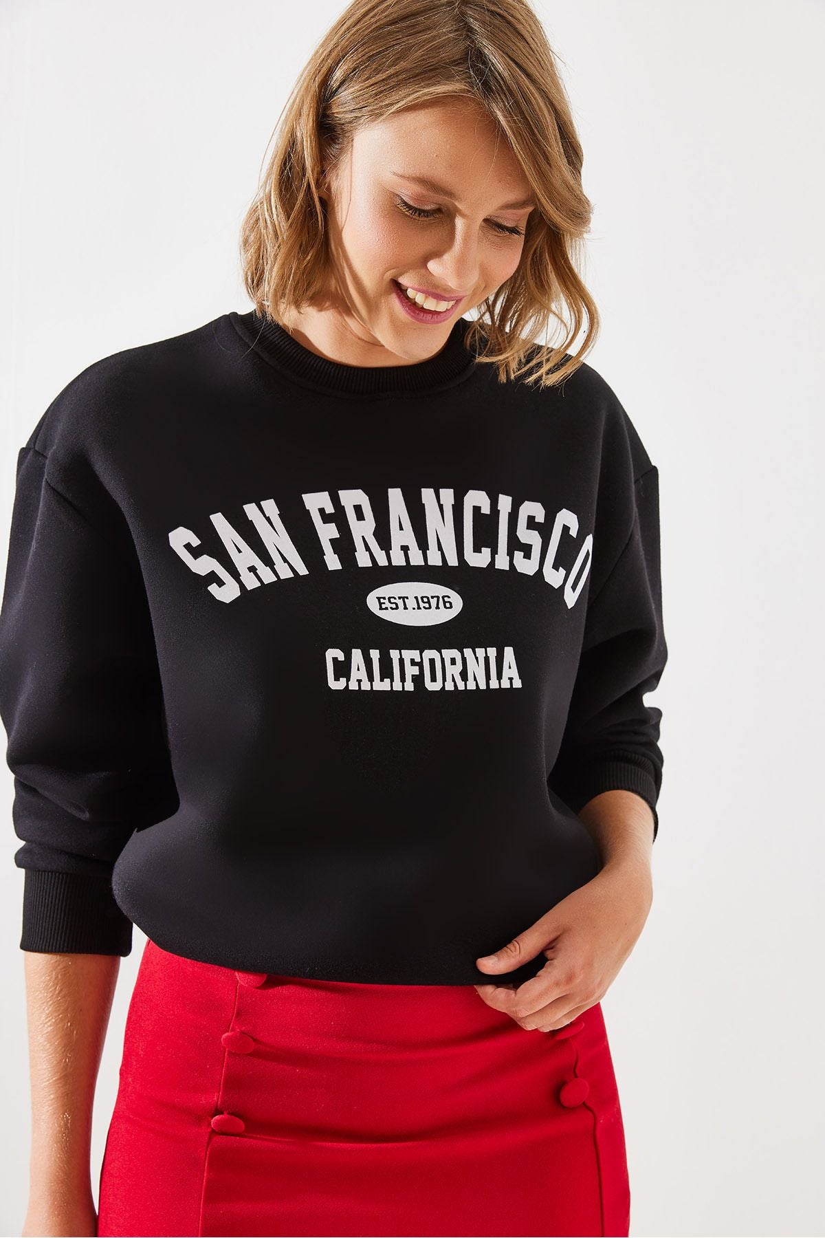 WOMEN'S THREE YEAR SAN Francisco Printed Sweatshirt MBHS006 60601006