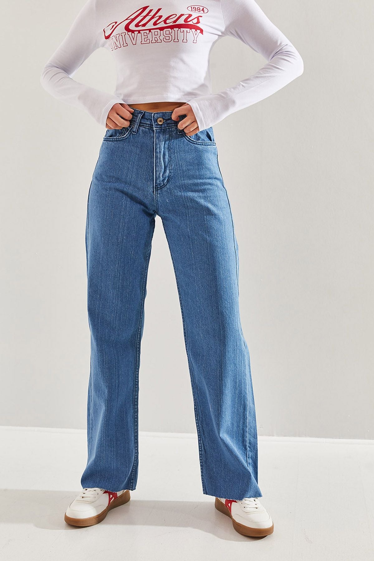 Female laser cut pants