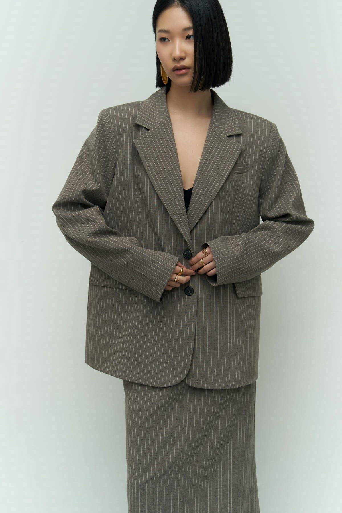 Bruno striped smoked blazer