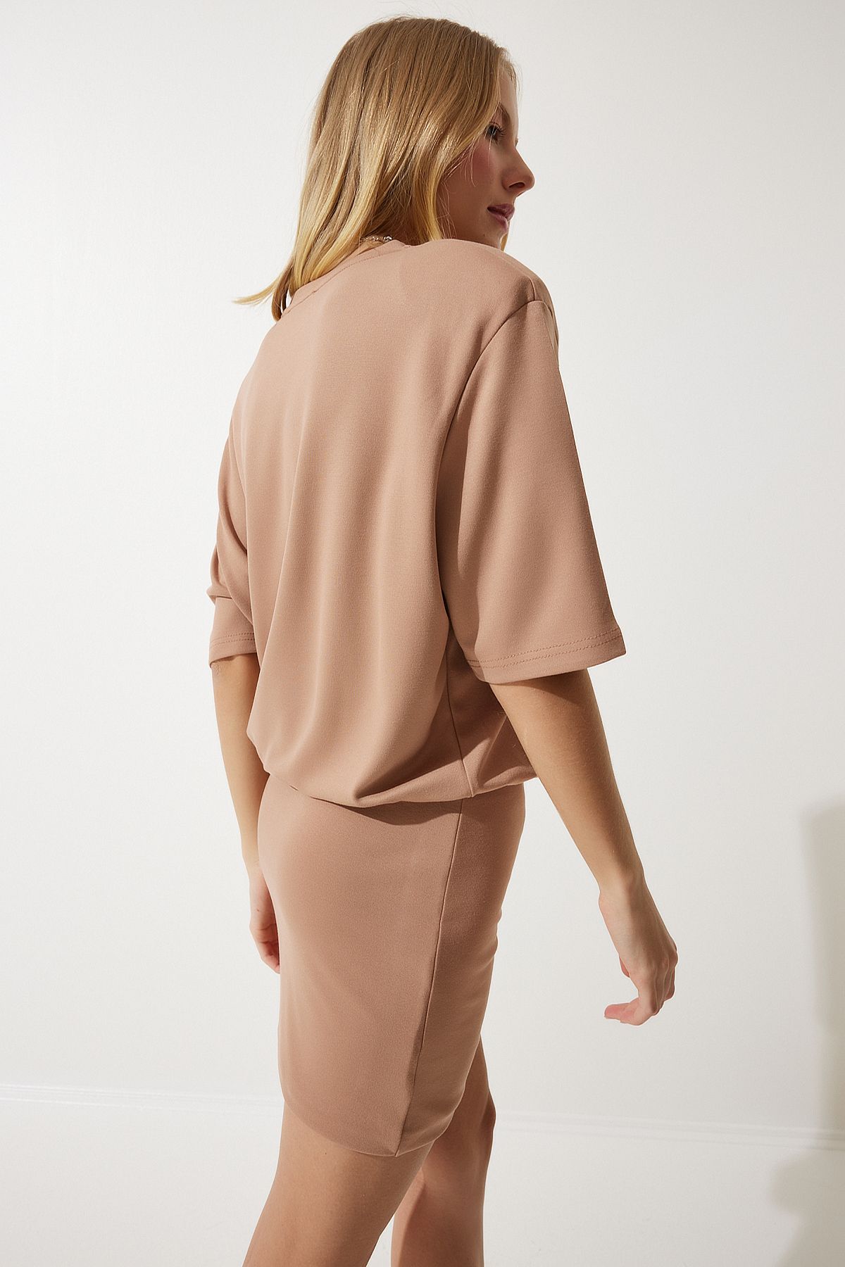 Female Biscuit Lycra Knitting Dress NY00002