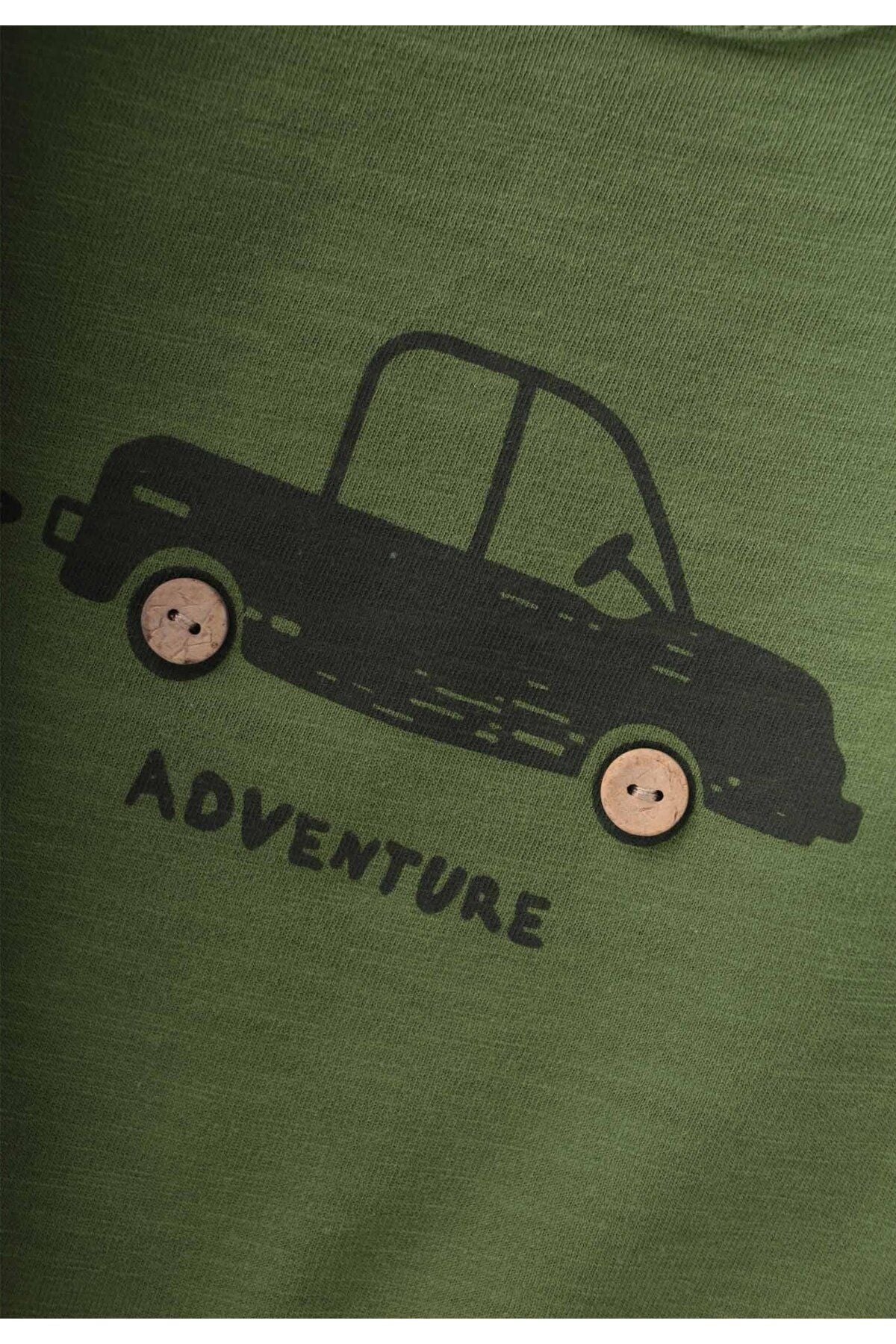 Adventure Printed Men Sweatshirt 0-5 Years Fat Green