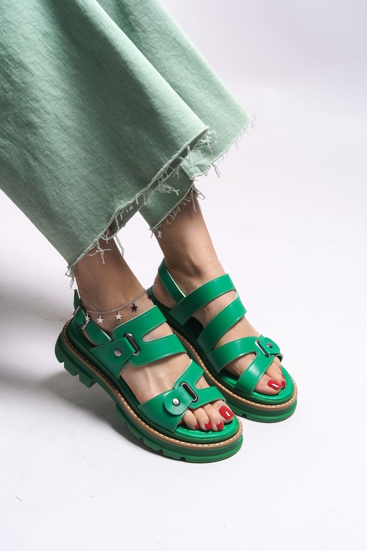 Lefenaes Woman Sandals 0012755 Green