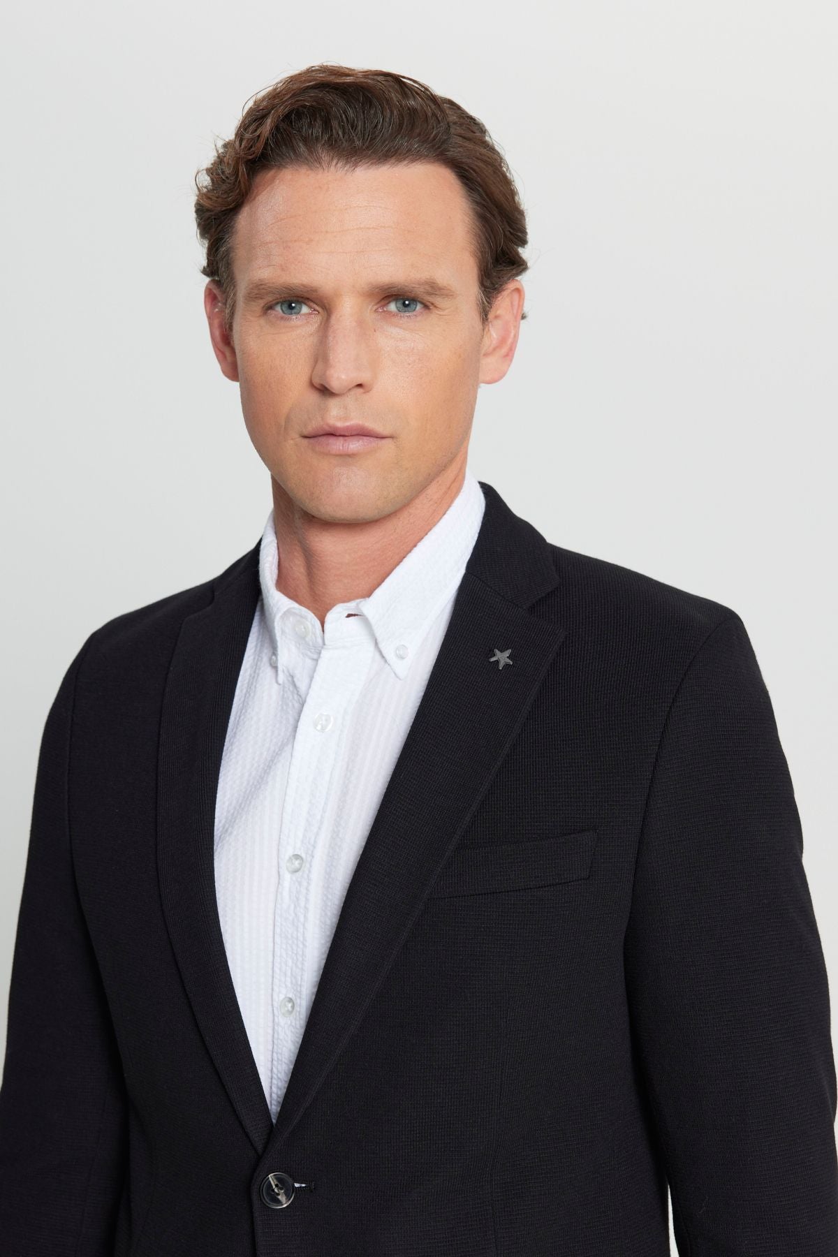 Men's Black 360 Cotton Flexible Slim Fit Num Fit Narn Cut Mono Yaka Amelor Blazer Jacket