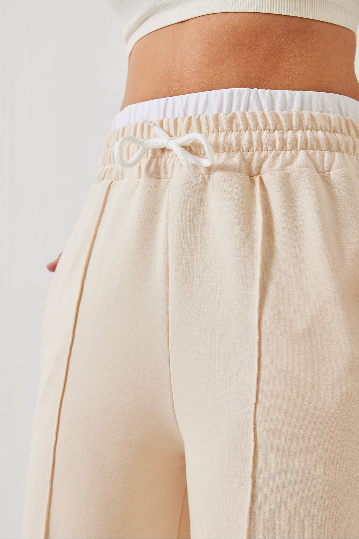 Women's Waist Tied Elastic Trousers MBHS035 60601035