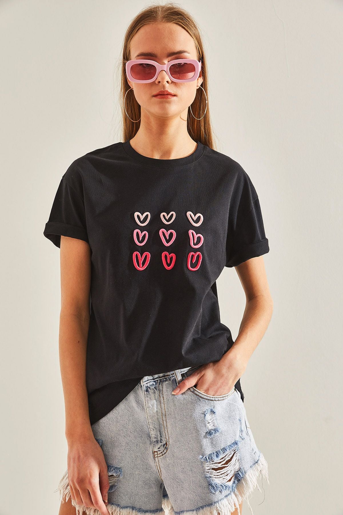 Women's Heart Printed Tshirt