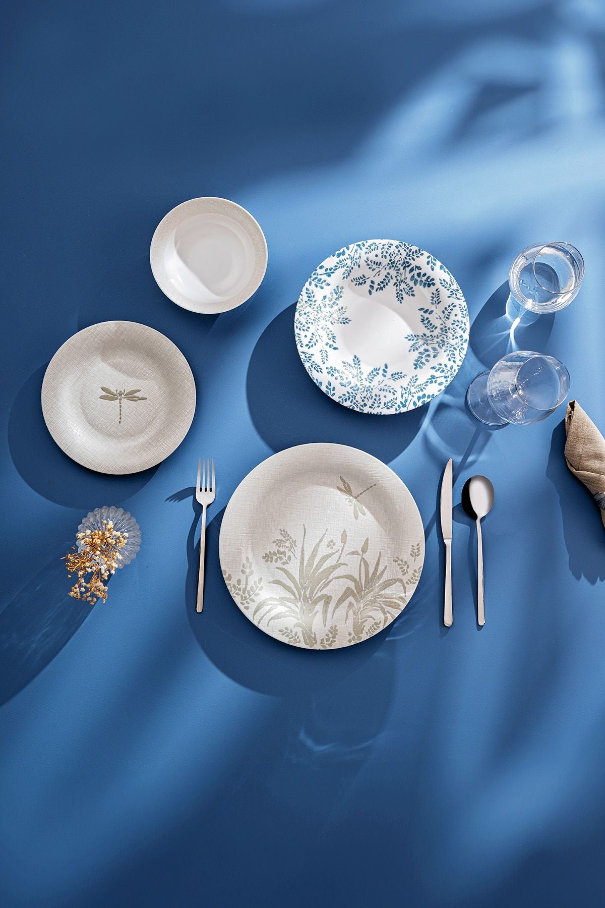 ADELİNE 24 PIECES 6 PEOPLE DINNER SET ROUND