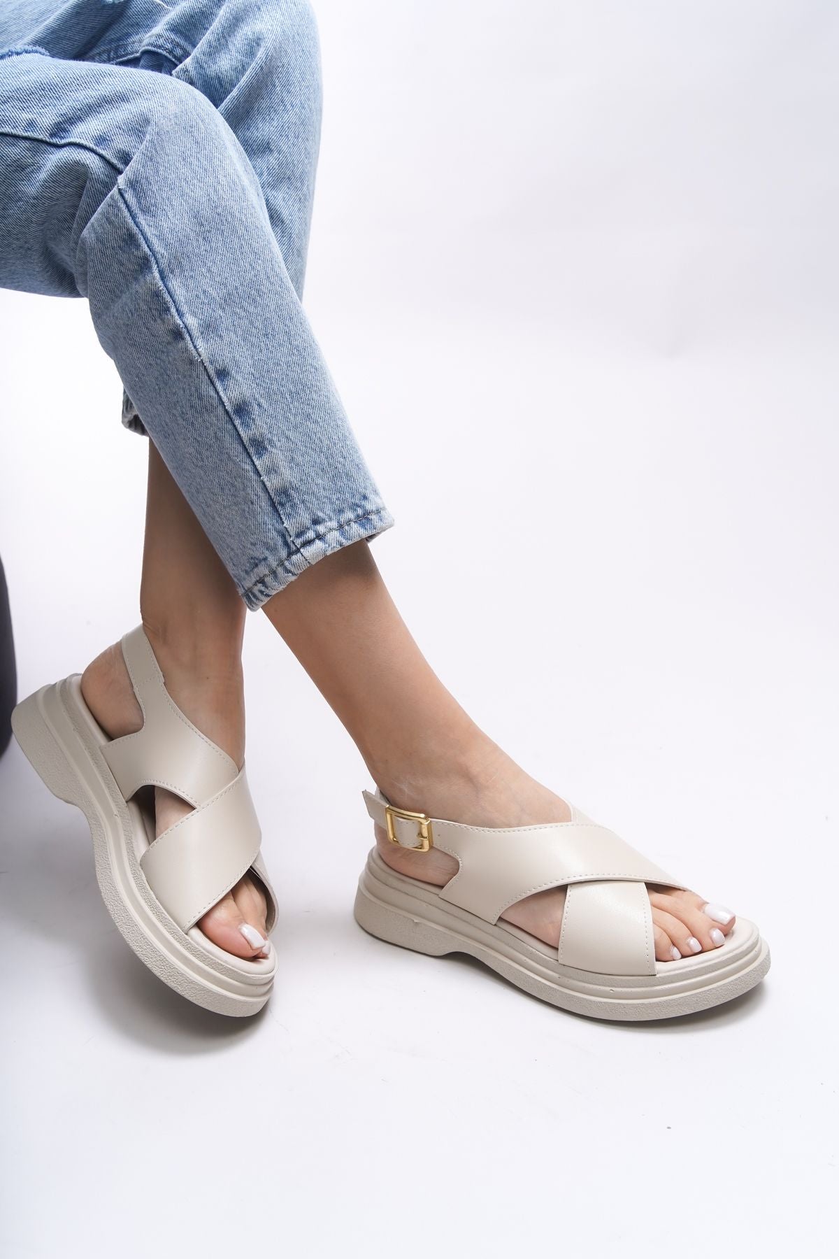 Greslaela Women's Sandals 0012300 Beige Skin