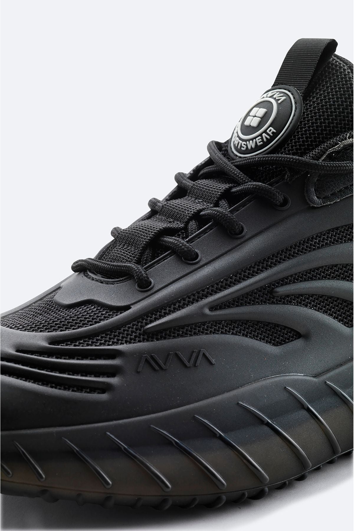 Men's black flexible floor sneaker shoes A41y8020