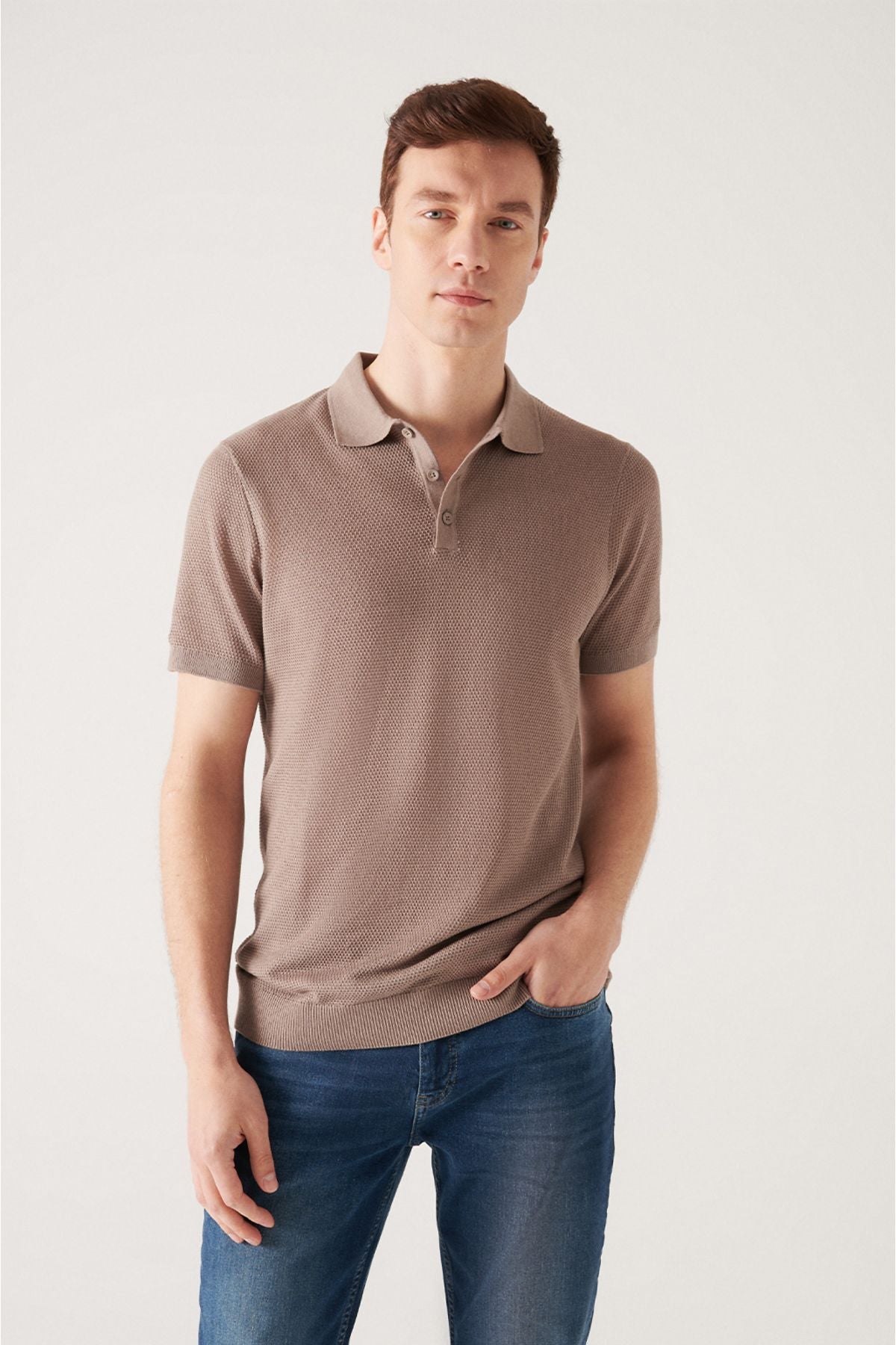 Men's mink 3 button texture