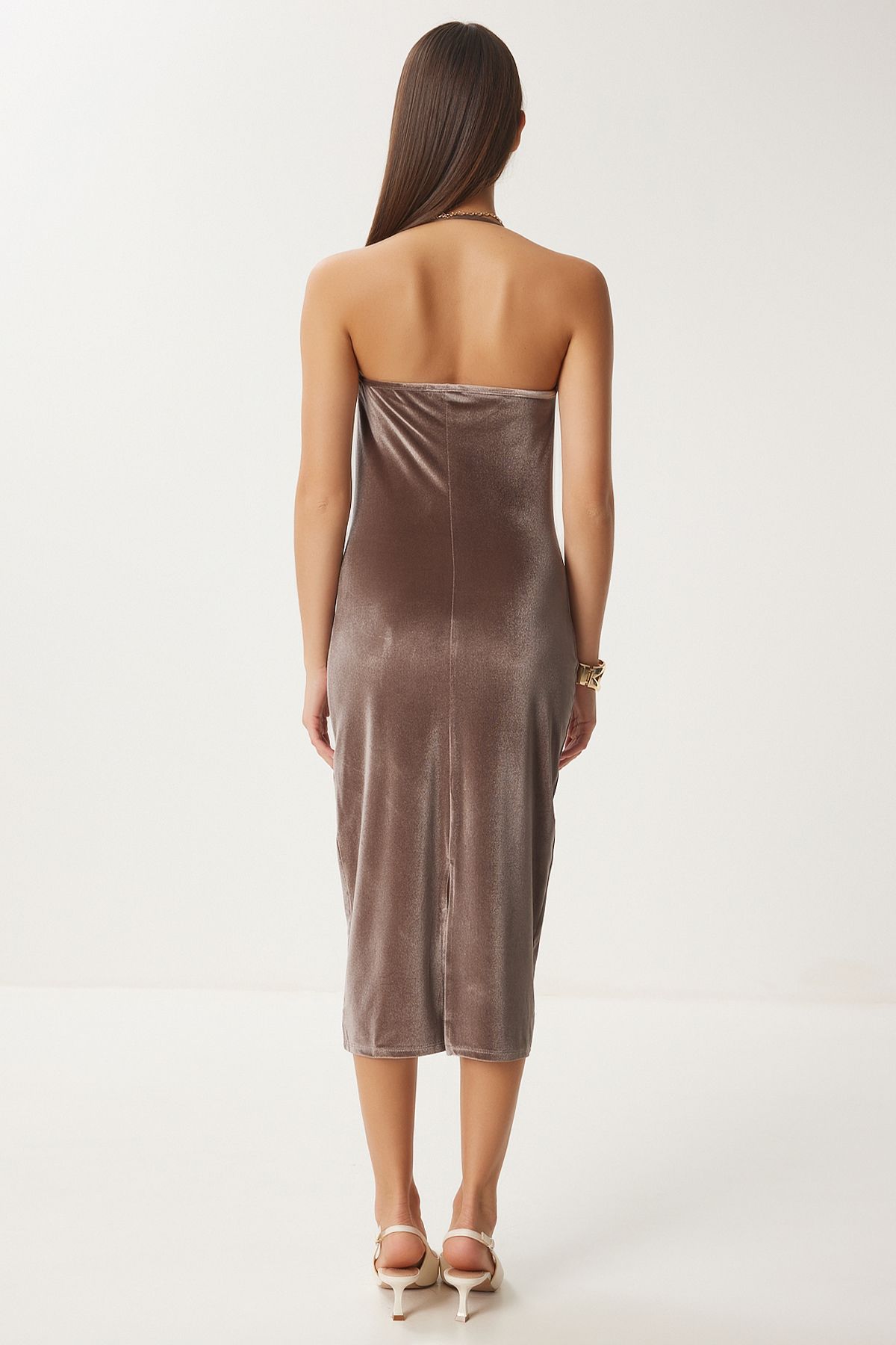 Female mink velvet mini dress FN03407